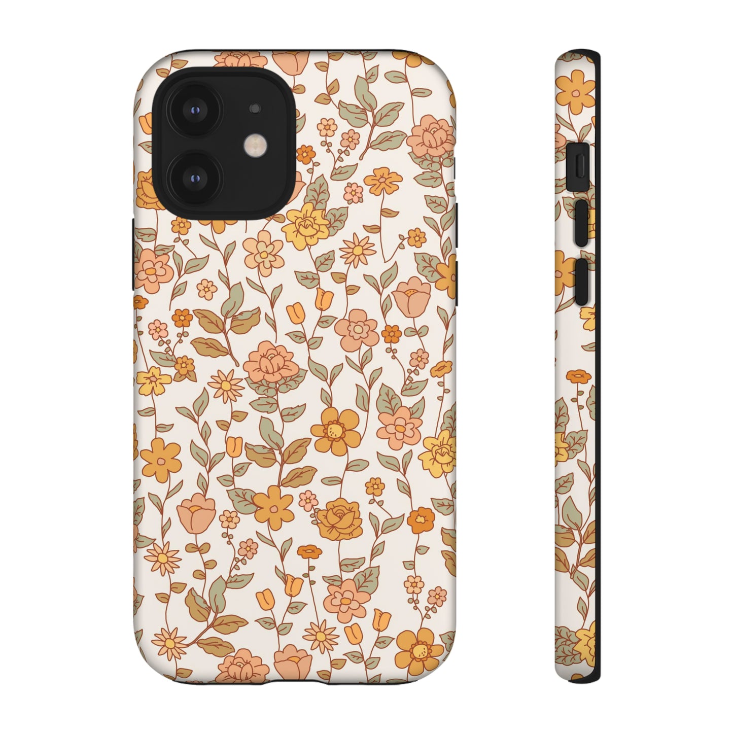 White Old Fashioned Flowers | Tough Phone Case