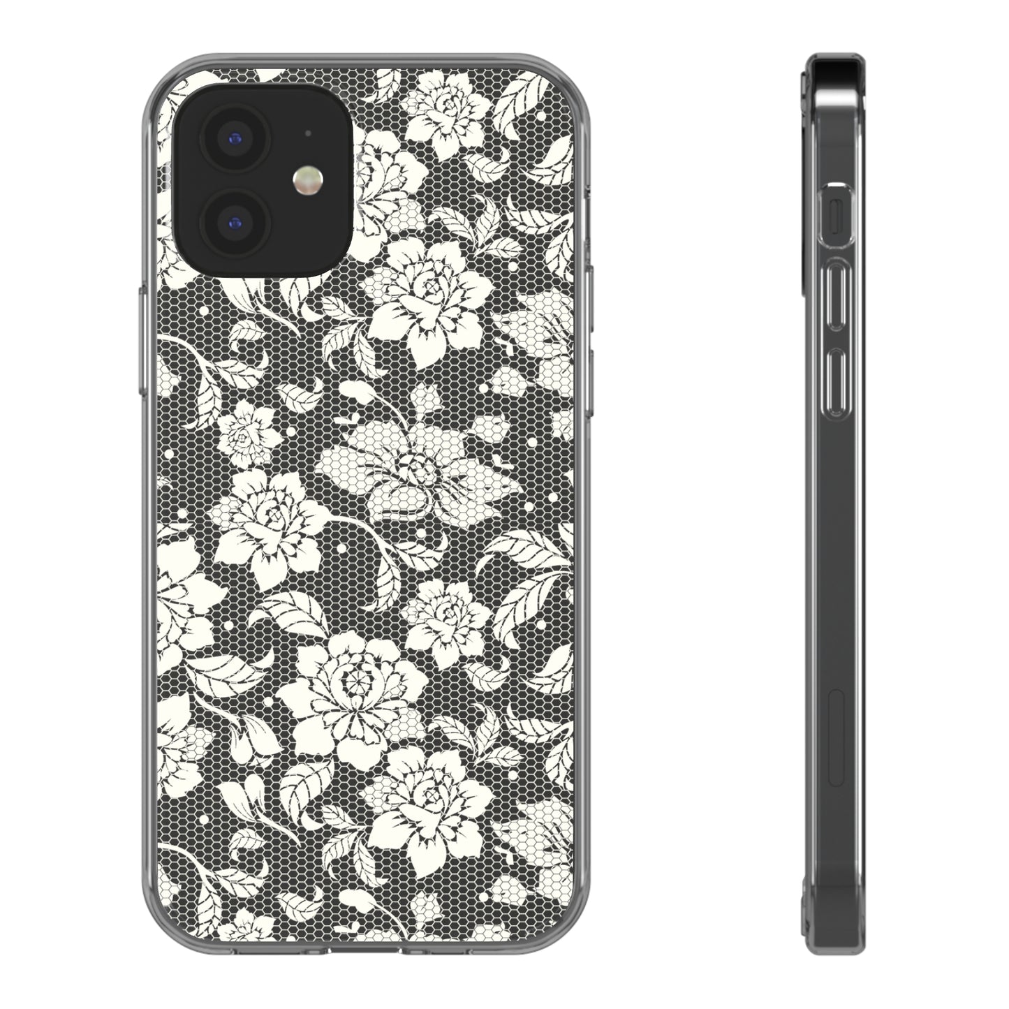 Romantic Lace Coquette Clear Phone Case