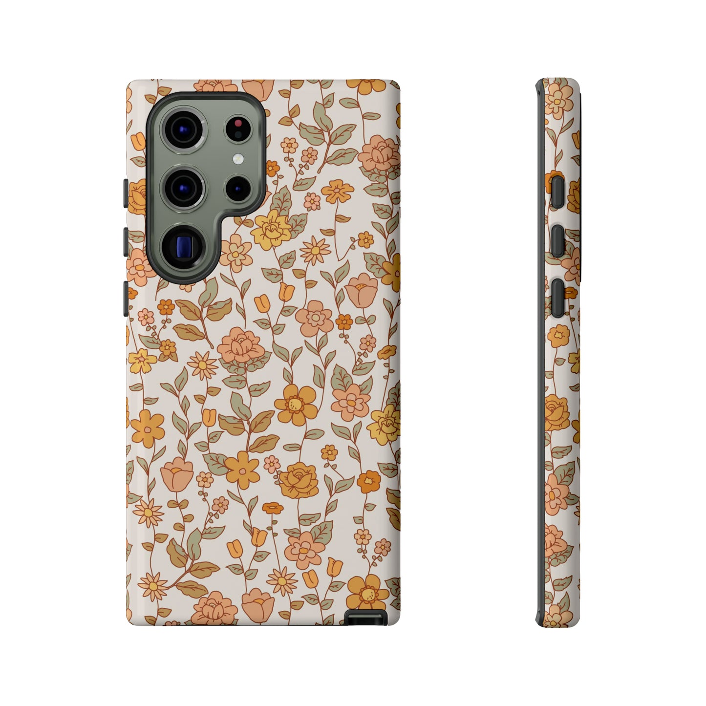 White Old Fashioned Flowers | Tough Phone Case