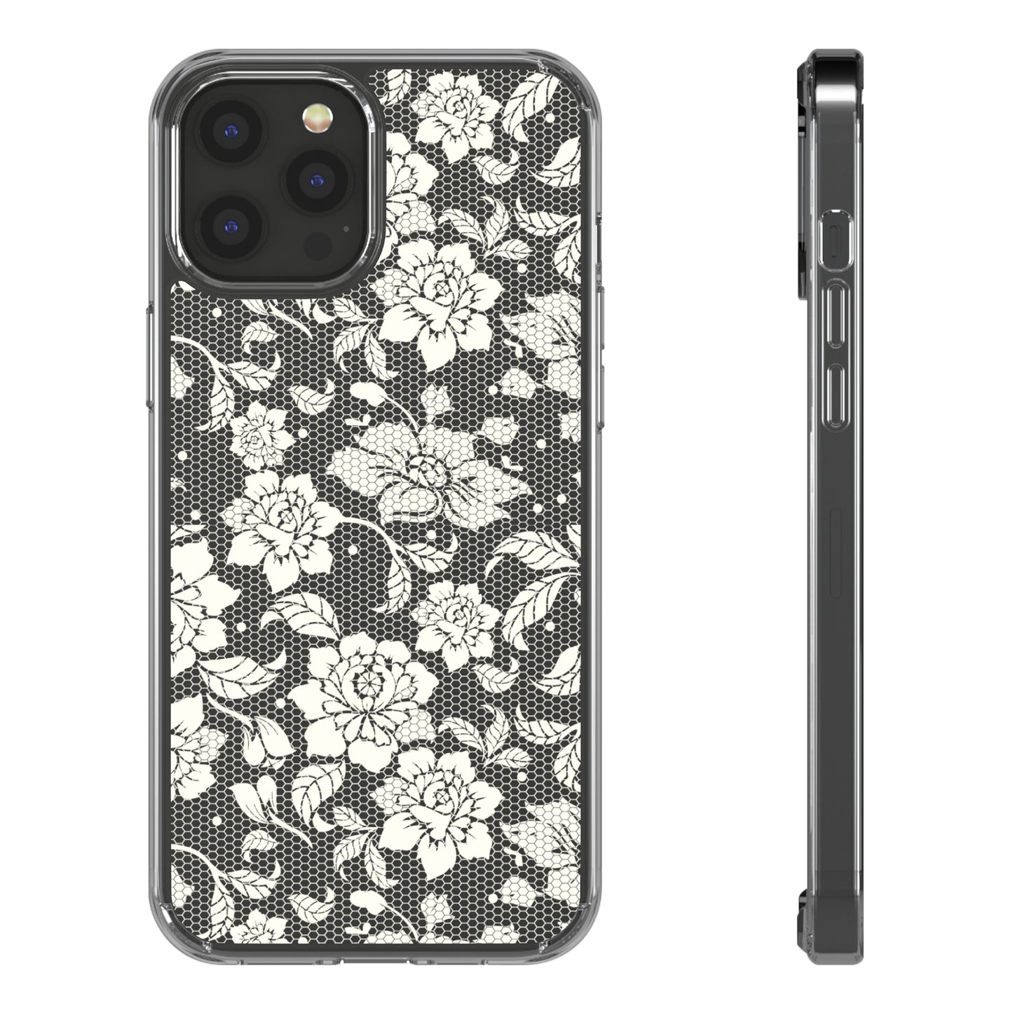 Romantic Lace Coquette Clear Phone Case