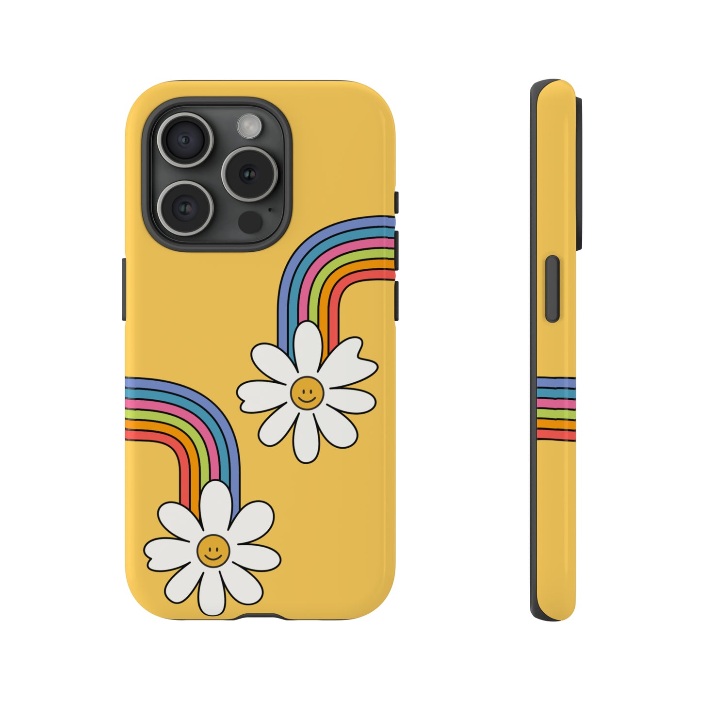 Groovy Rainbow Smiley Faces Phone Case- Tough Cases