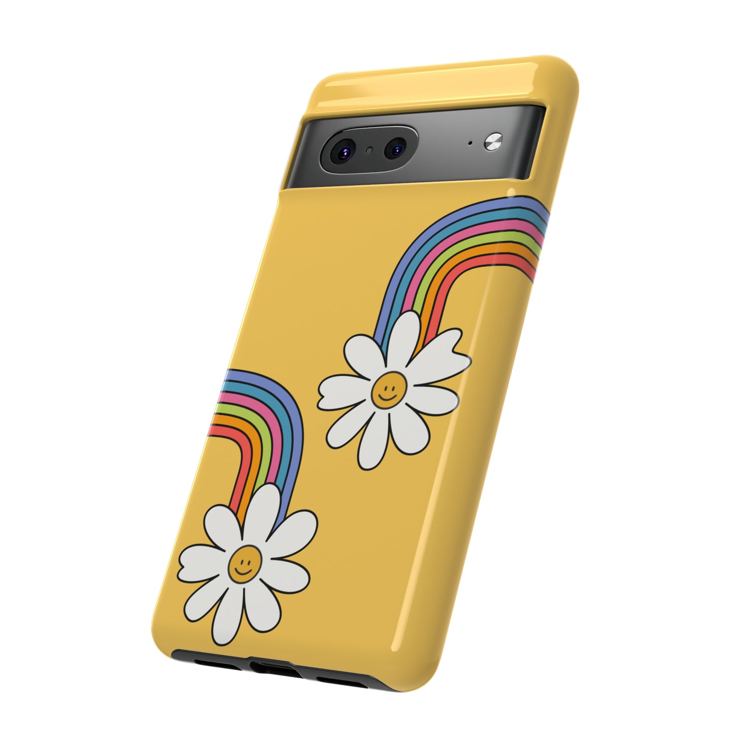 Groovy Rainbow Smiley Faces Phone Case- Tough Cases