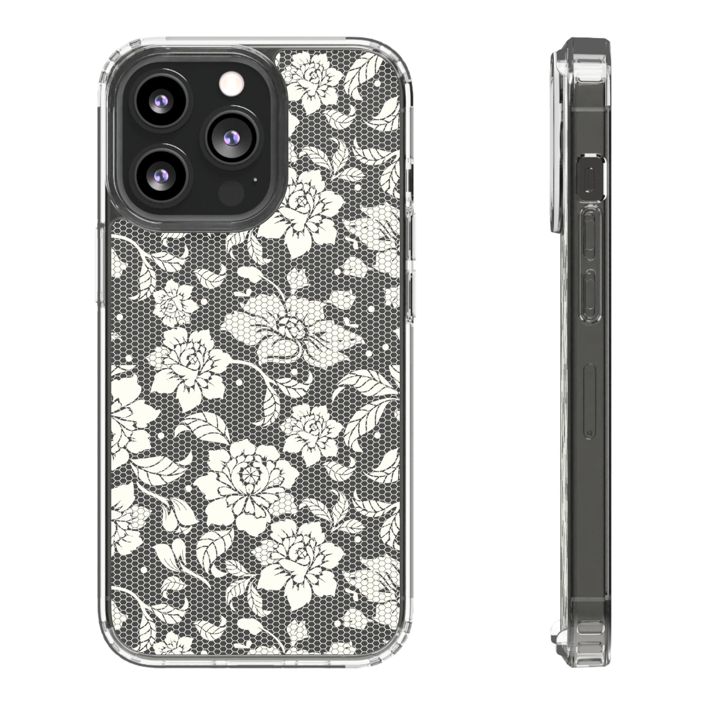 Romantic Lace Coquette Clear Phone Case