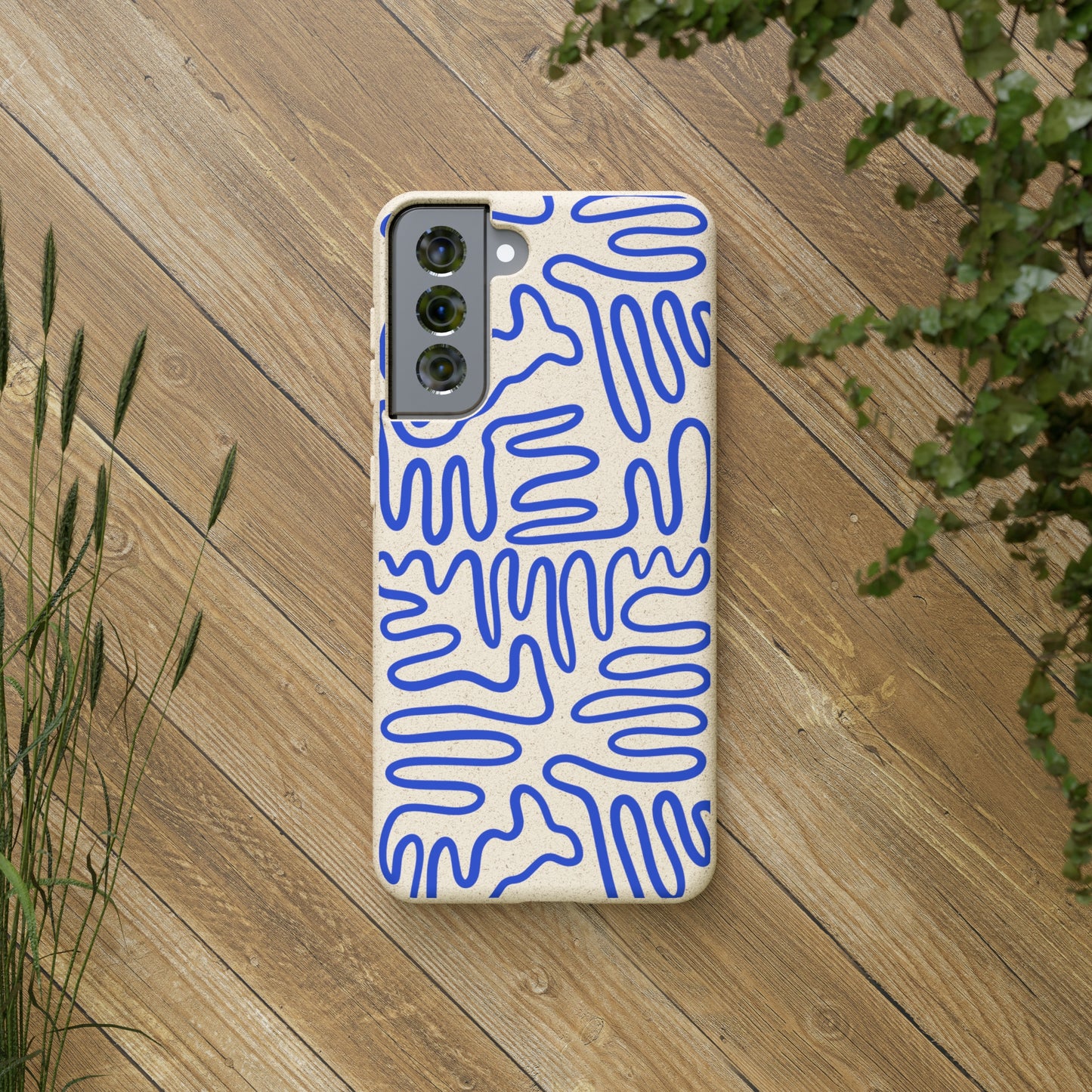 Blue Squigles | 100% Biodegradable Phone Case