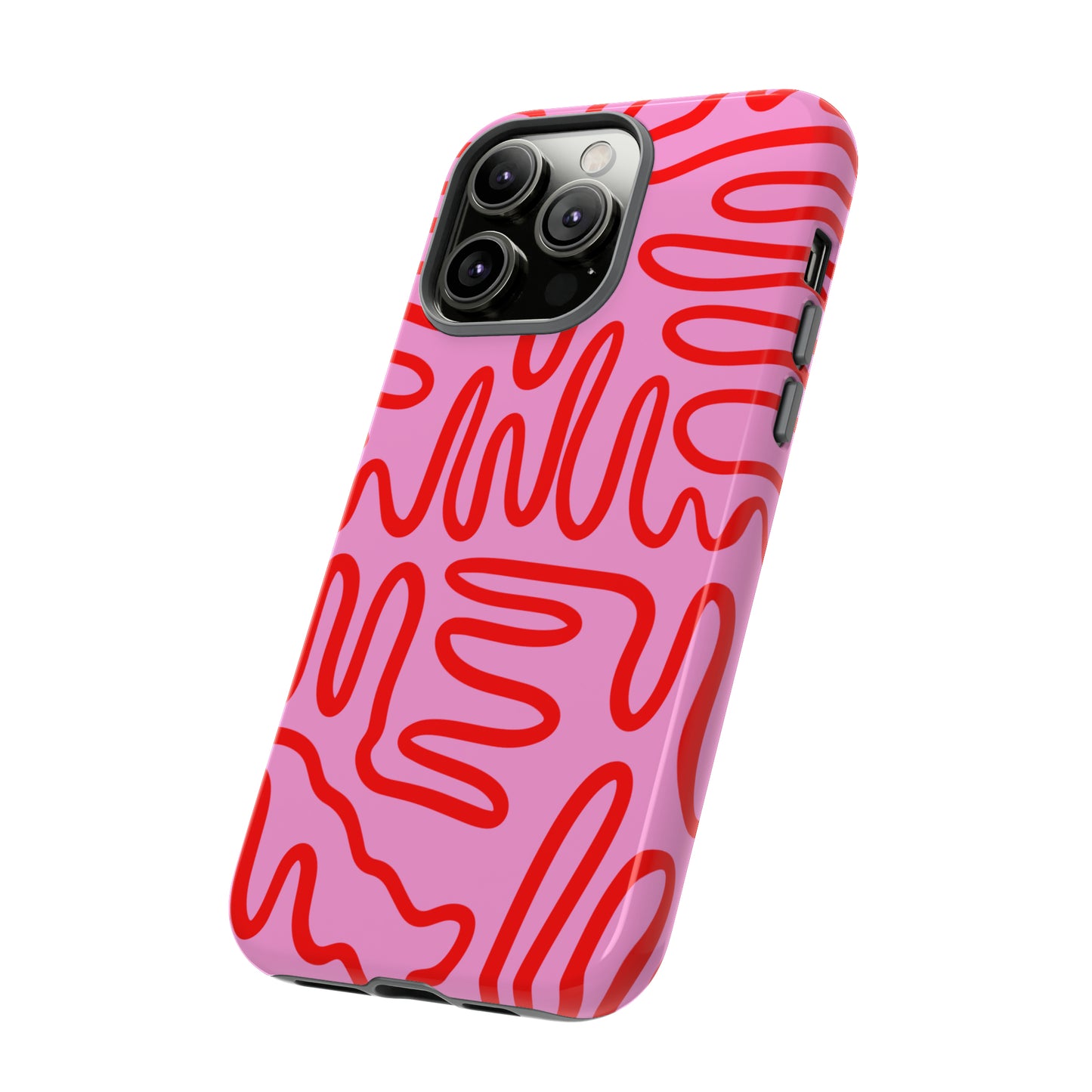 Red and Pink Squigles | Tough Phone Case