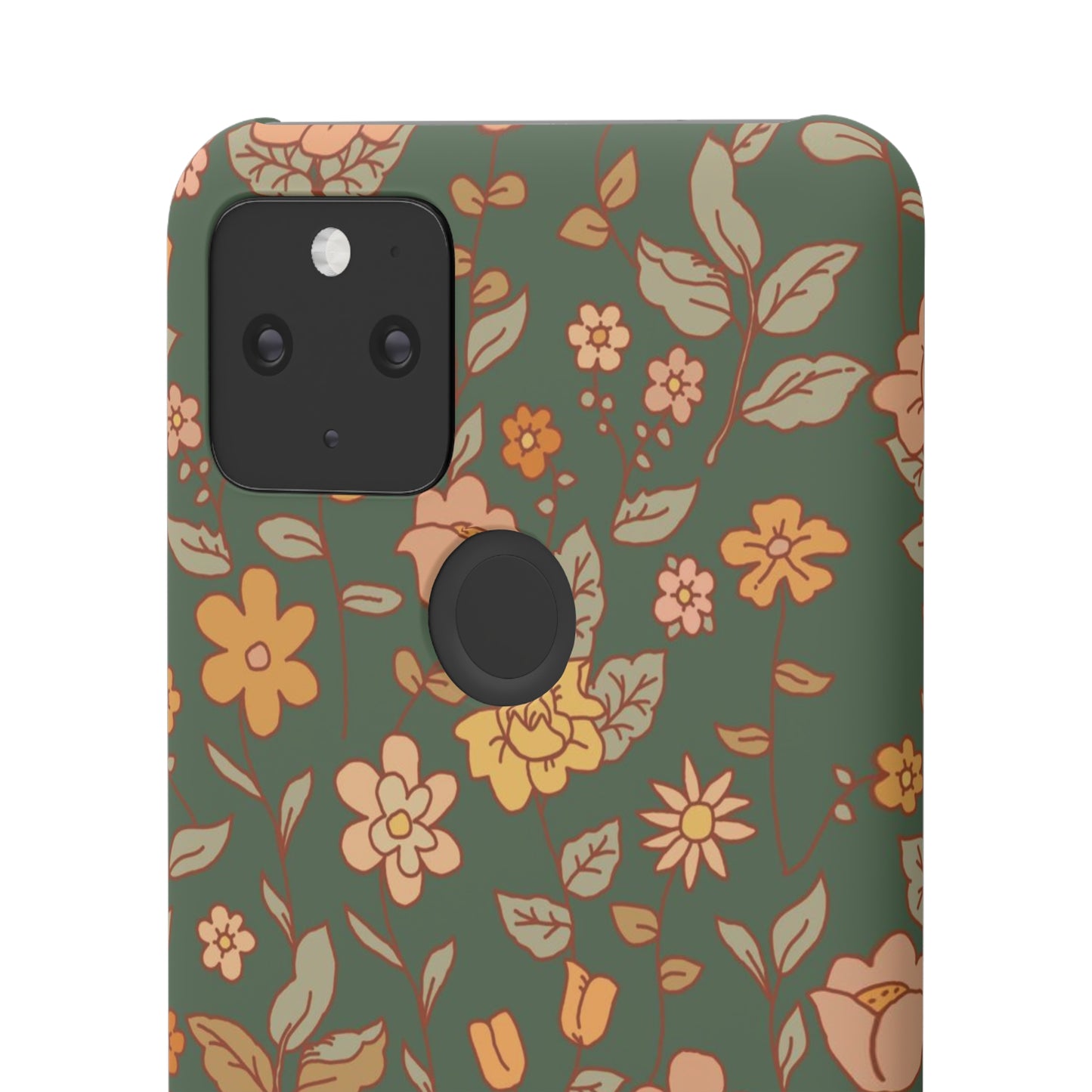 Green Old Fashioned Flowers / Snap Cases