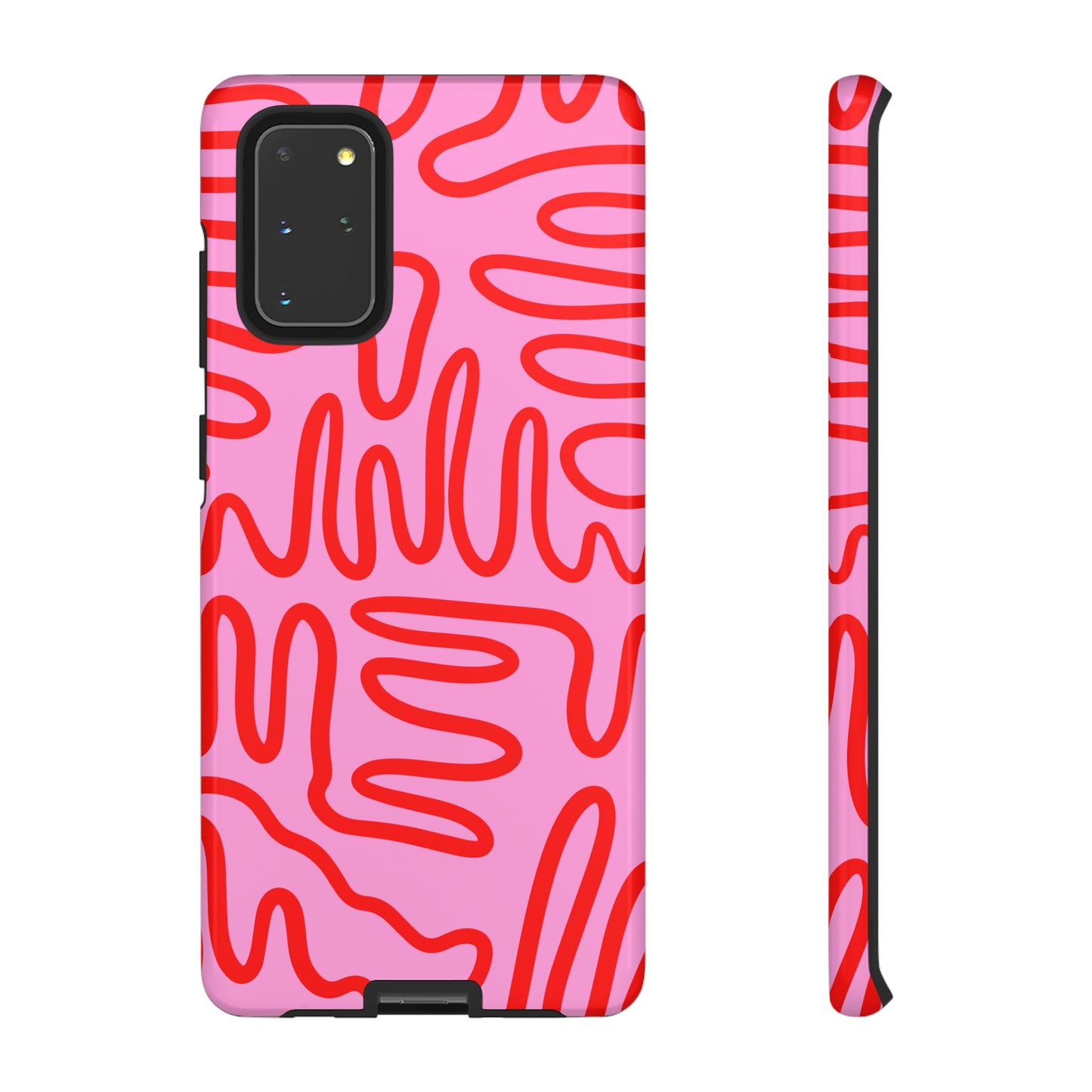 Red and Pink Squigles | Tough Phone Case