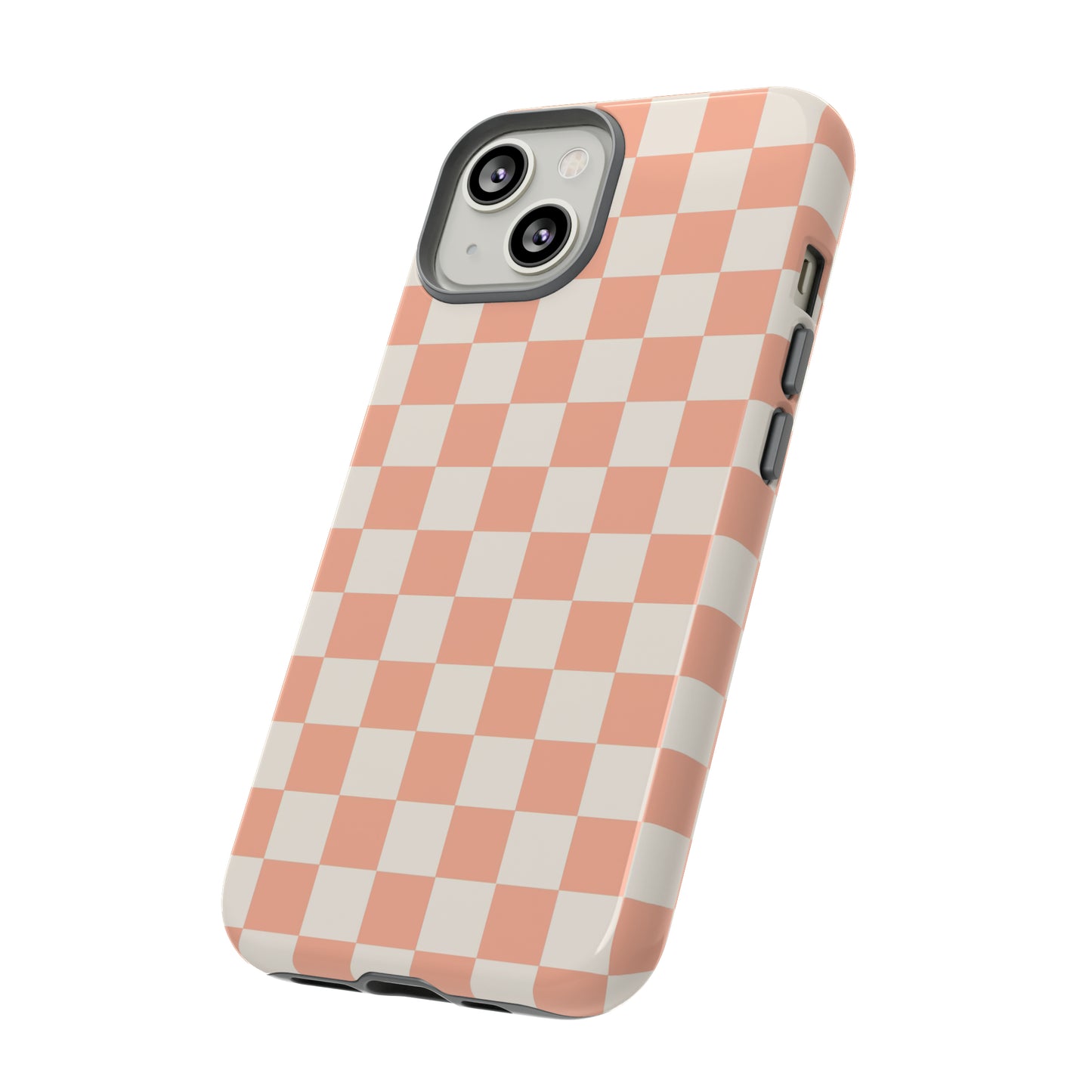 Light Peach Checkers | Tough Phone Case