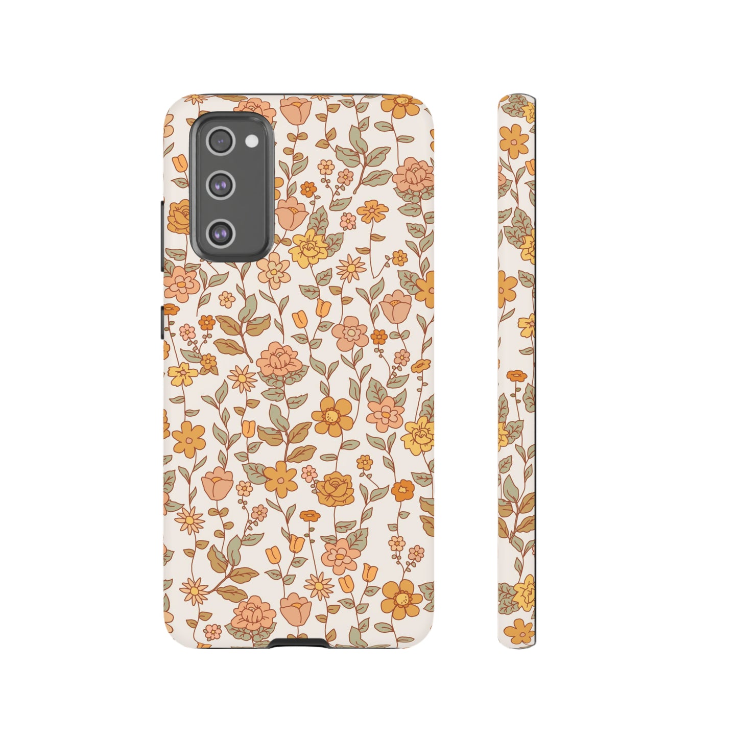 White Old Fashioned Flowers | Tough Phone Case