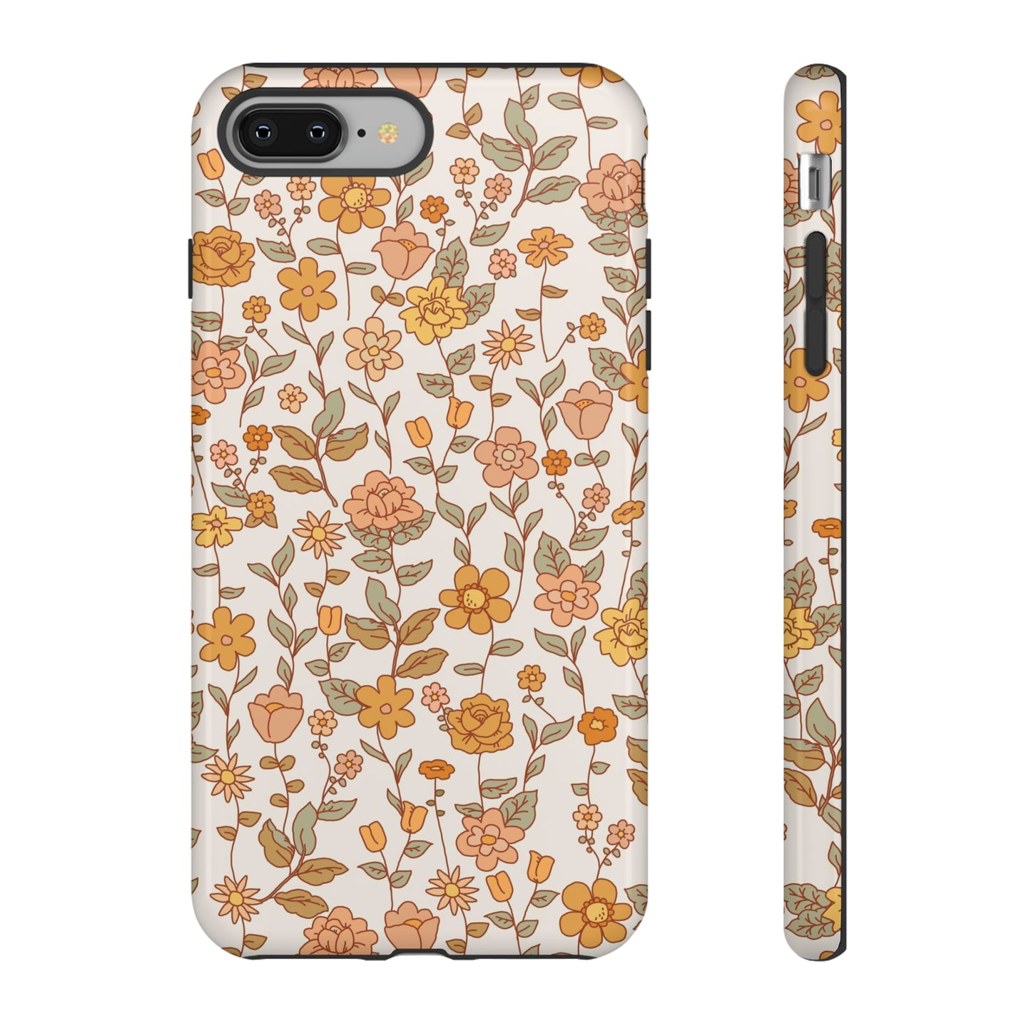 White Old Fashioned Flowers | Tough Phone Case