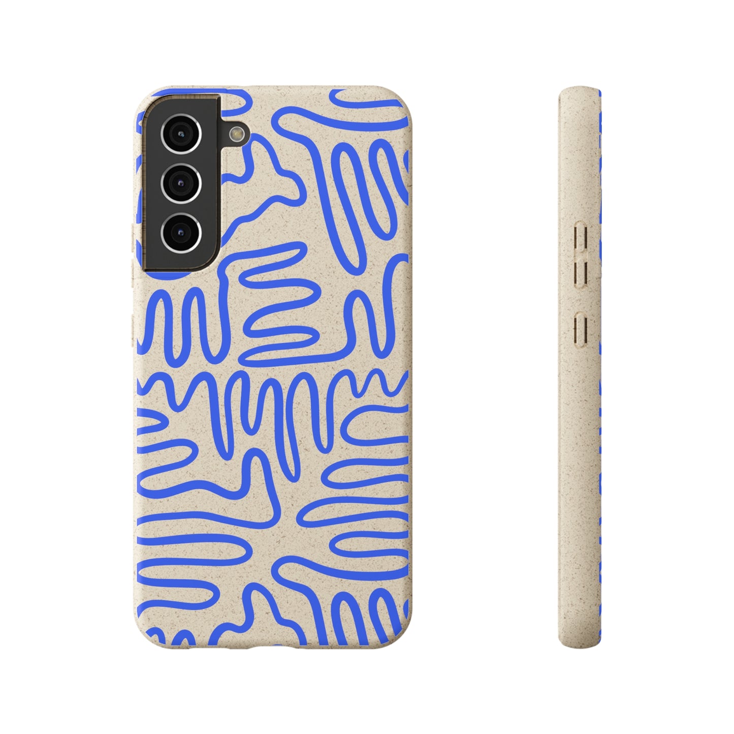 Blue Squigles | 100% Biodegradable Phone Case