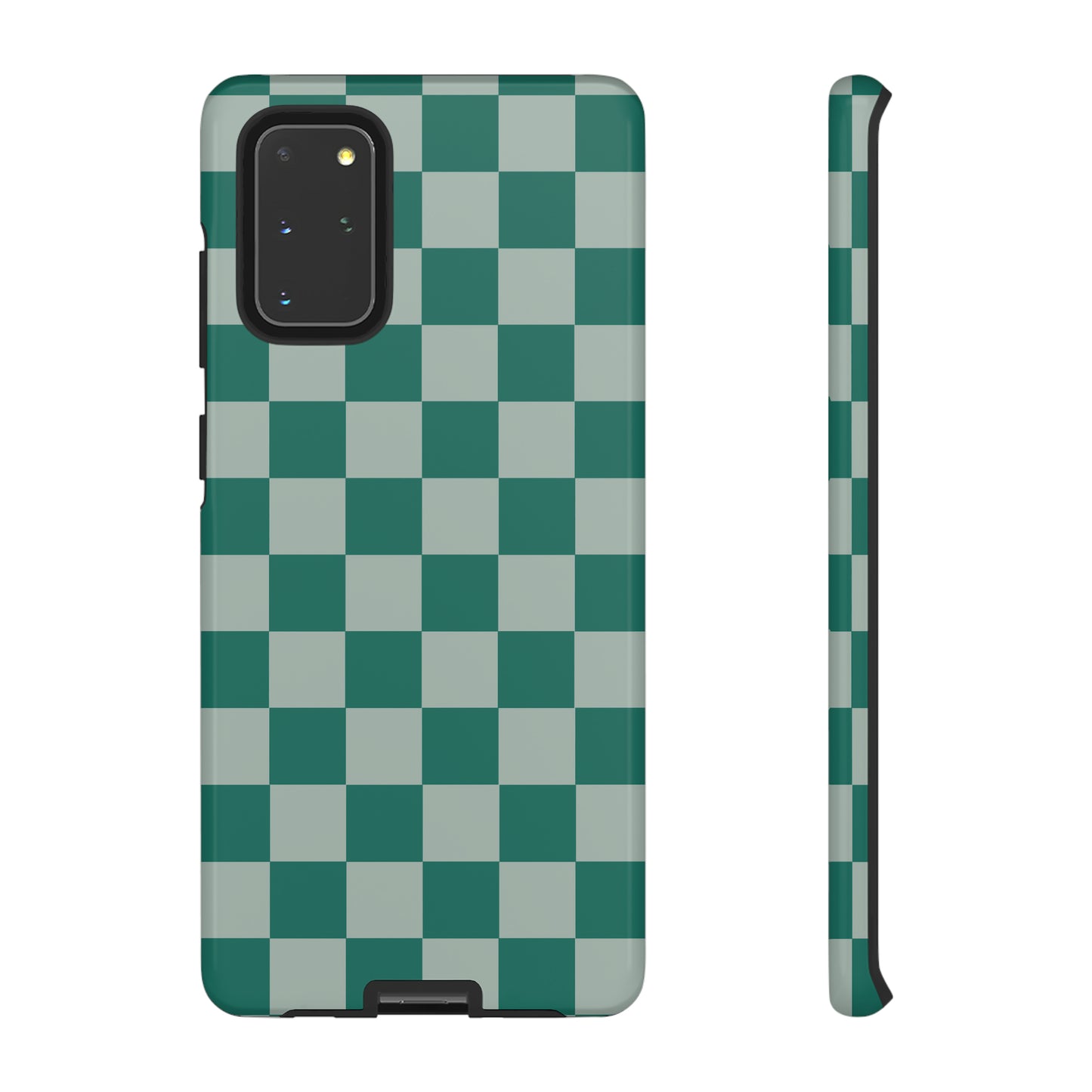 Green on Green Checkerboard | Tough Phone Case