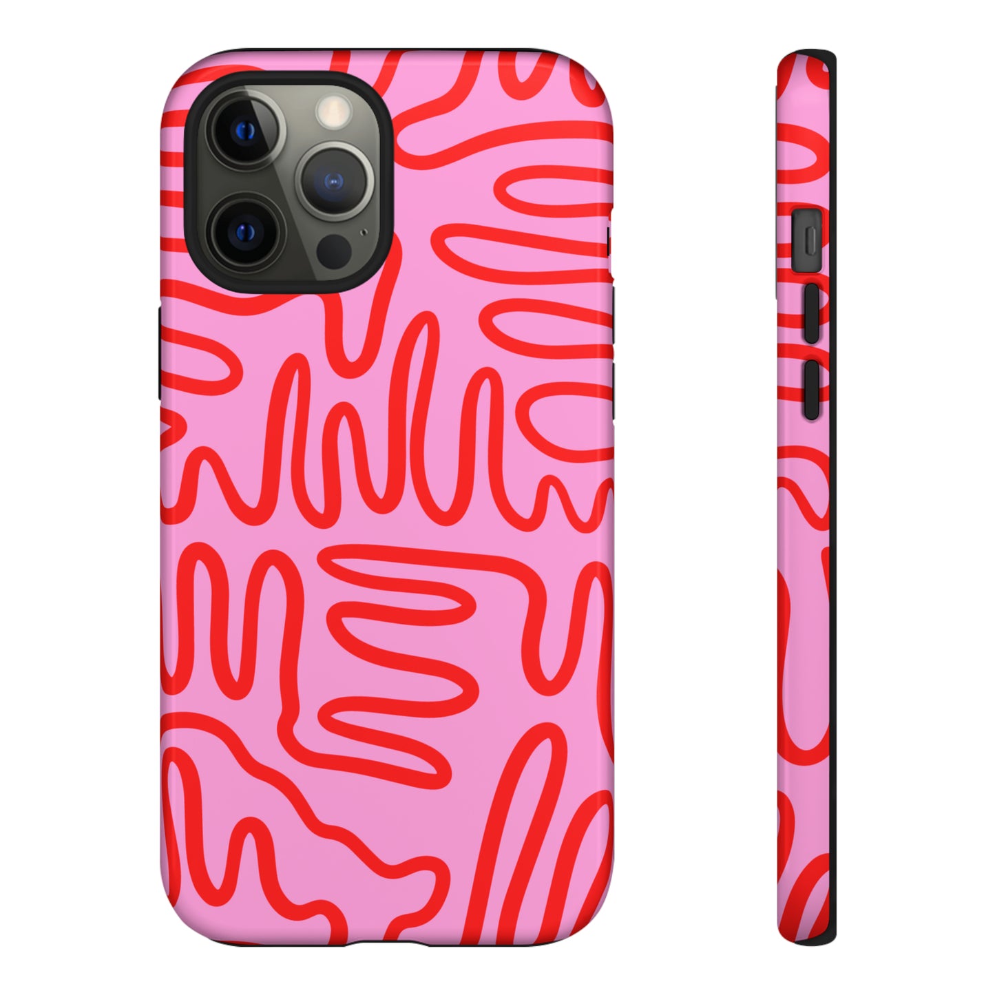 Red and Pink Squigles | Tough Phone Case