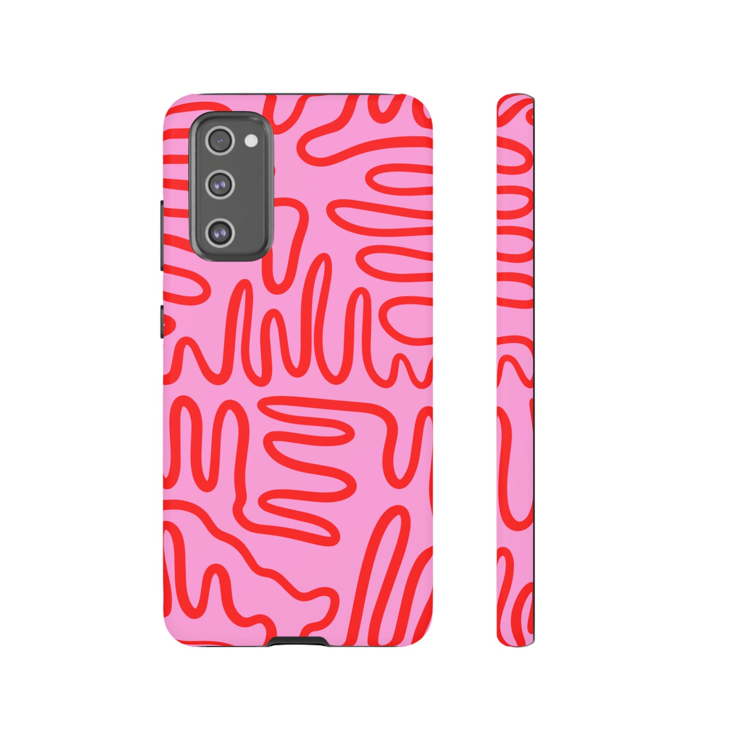 Red and Pink Squigles | Tough Phone Case