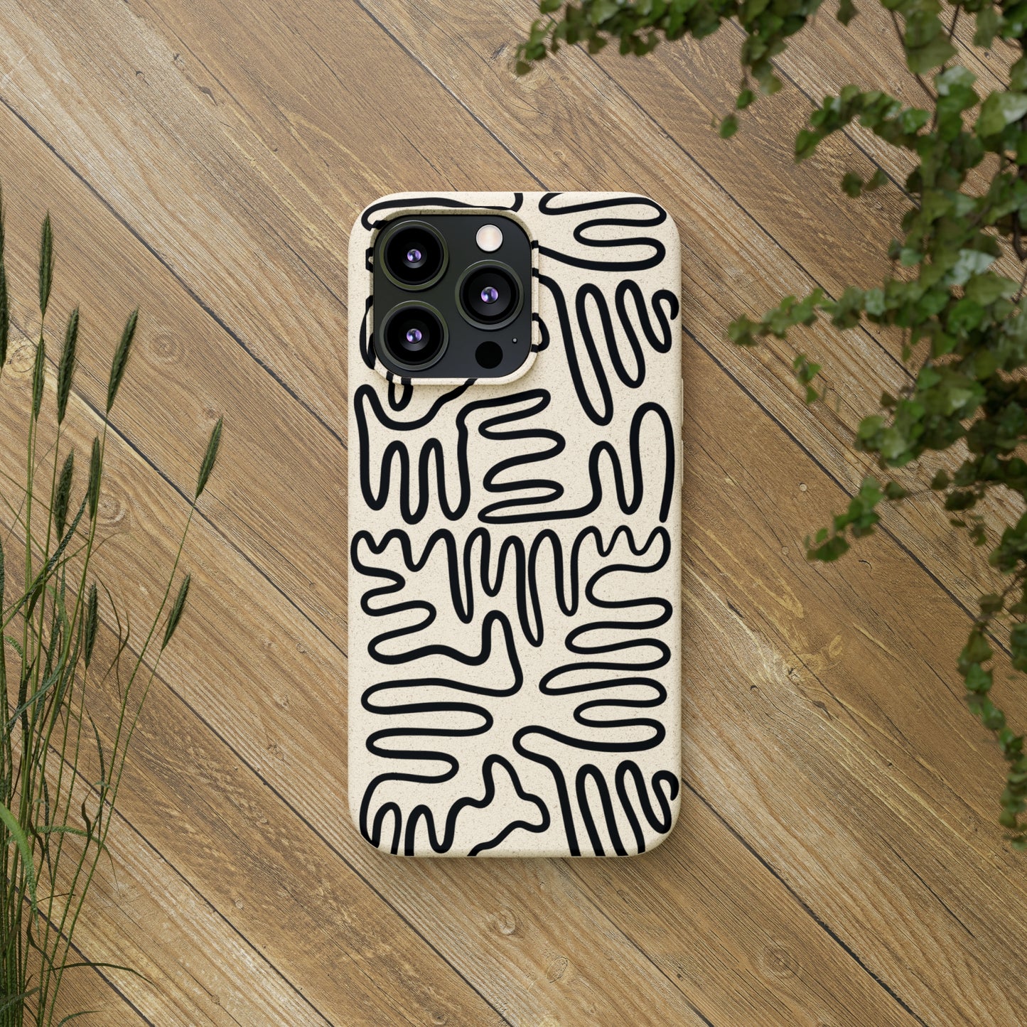 Black Squigles | 100% Biodegradable Phone Case