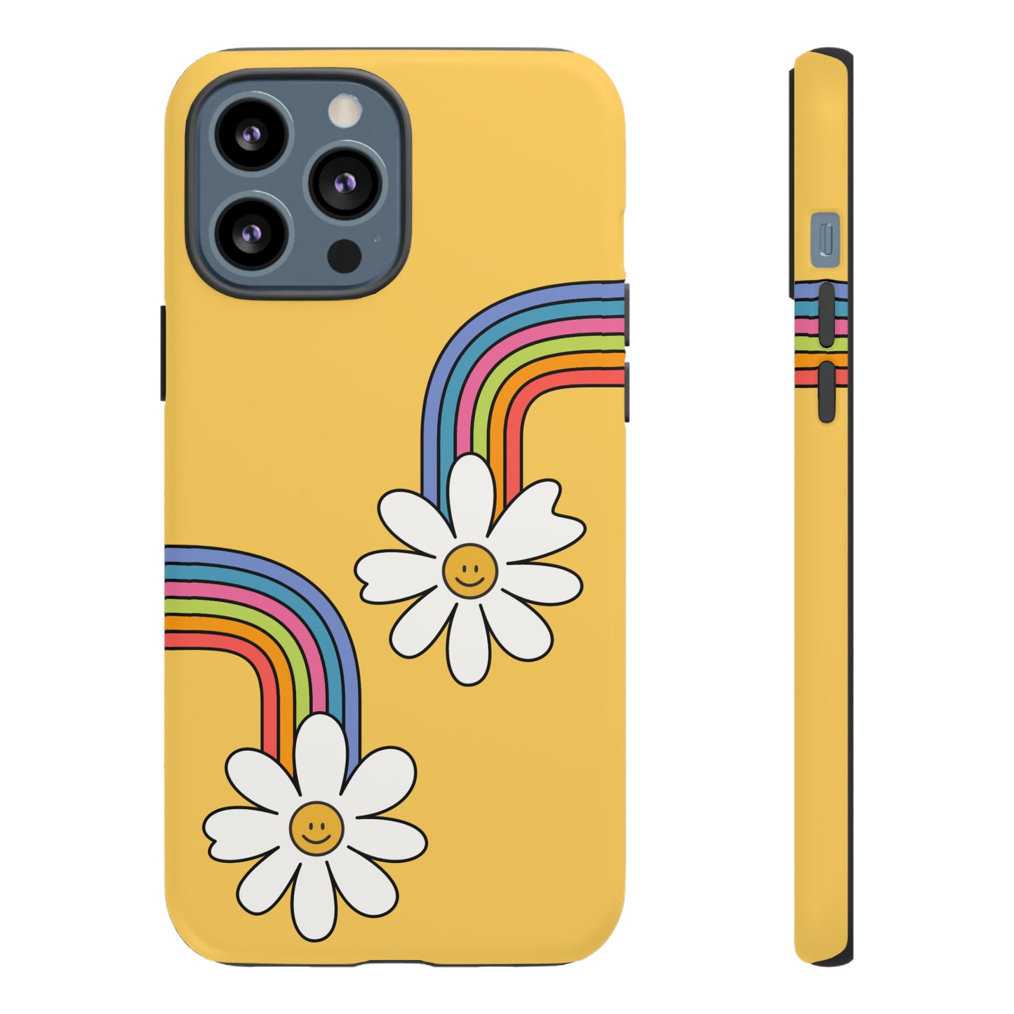 Groovy Rainbow Smiley Faces Phone Case- Tough Cases