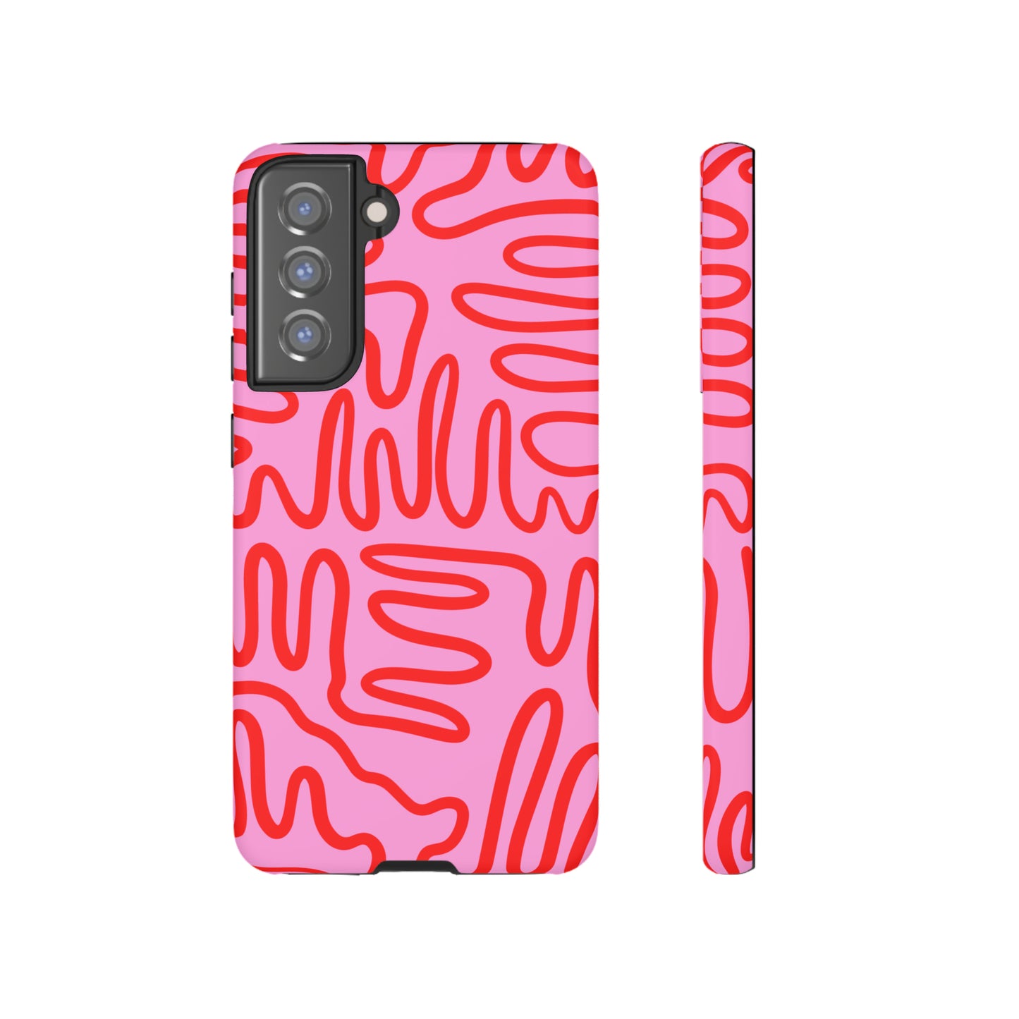 Red and Pink Squigles | Tough Phone Case