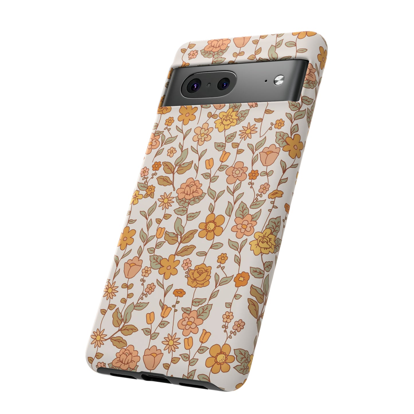 White Old Fashioned Flowers | Tough Phone Case