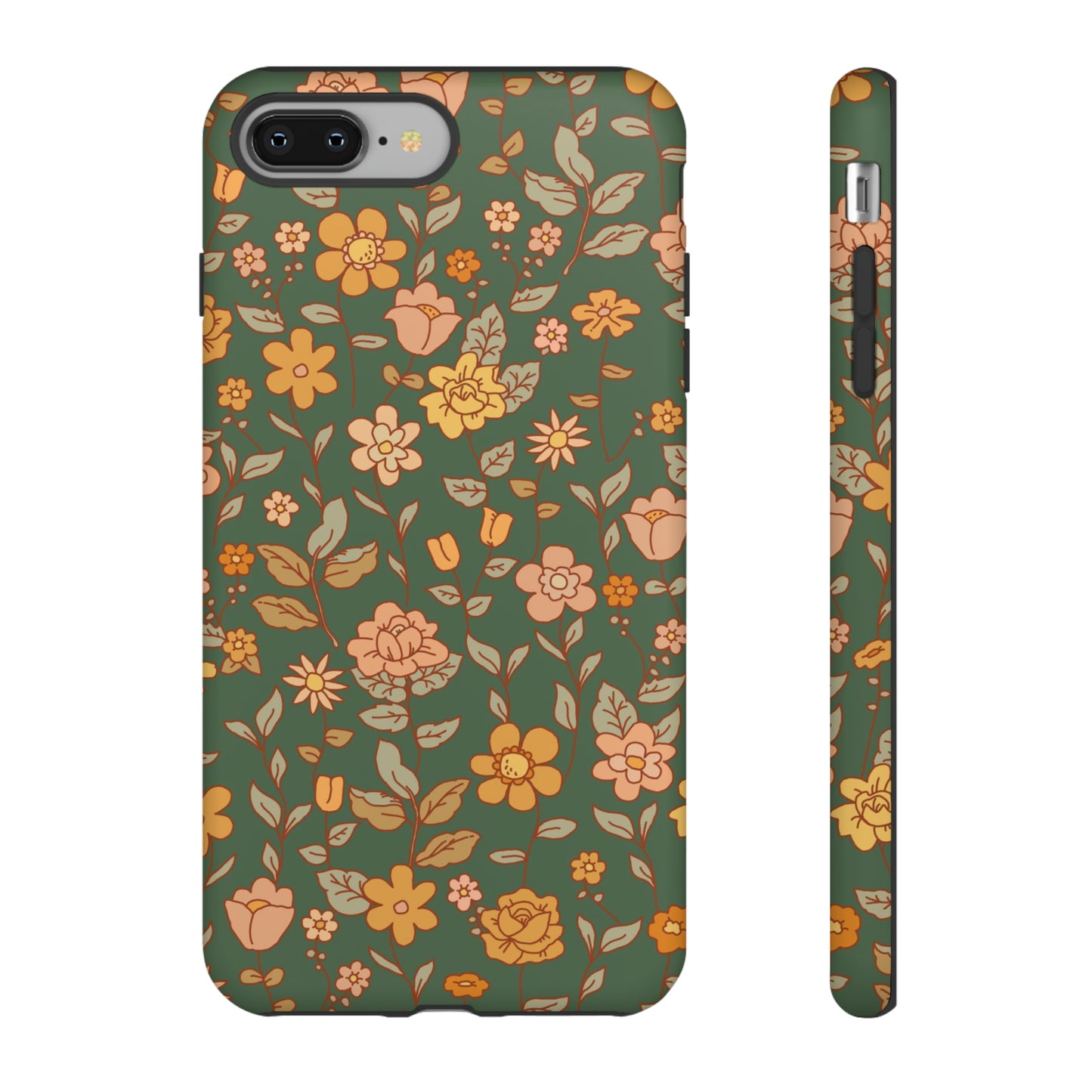 Green Old Fashioned Flowers | Tough Phone Case