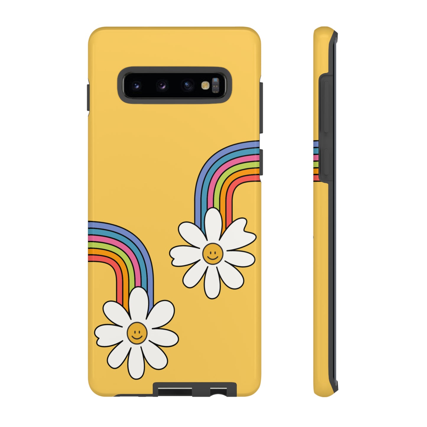 Groovy Rainbow Smiley Faces Phone Case- Tough Cases