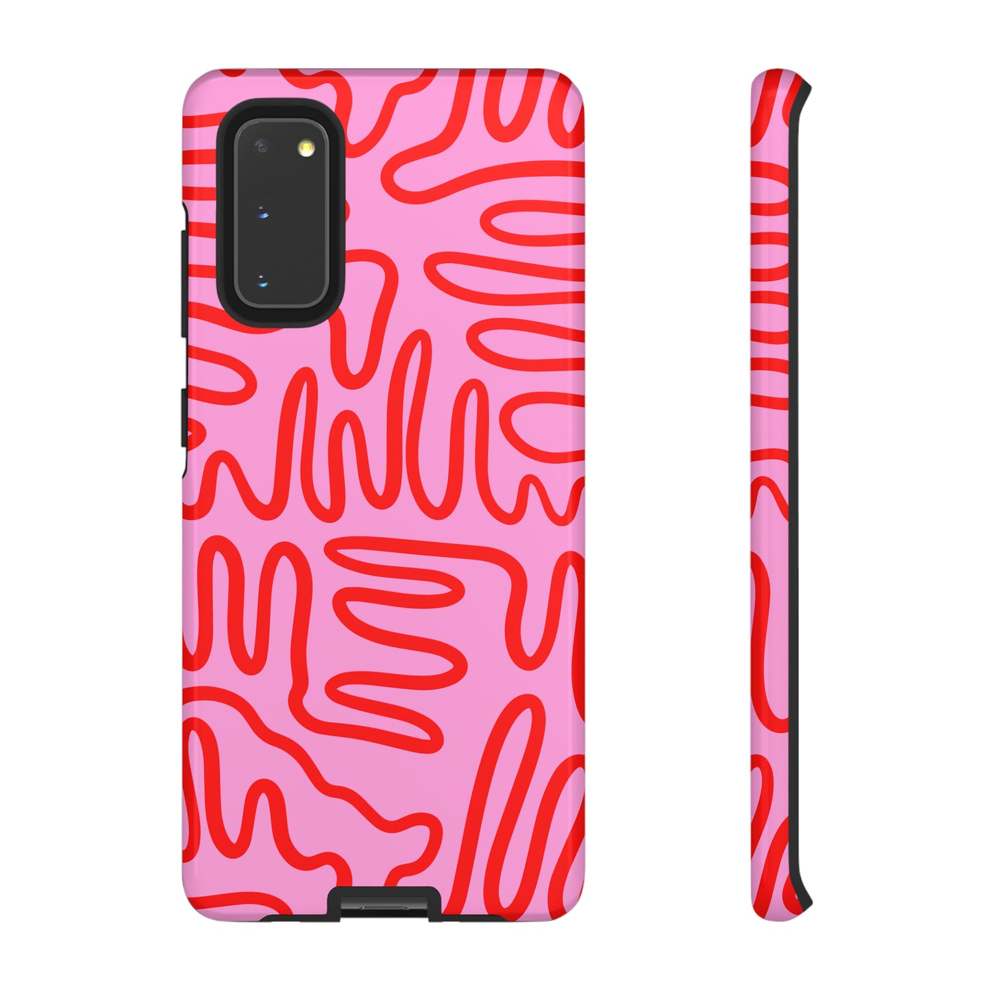 Red and Pink Squigles | Tough Phone Case