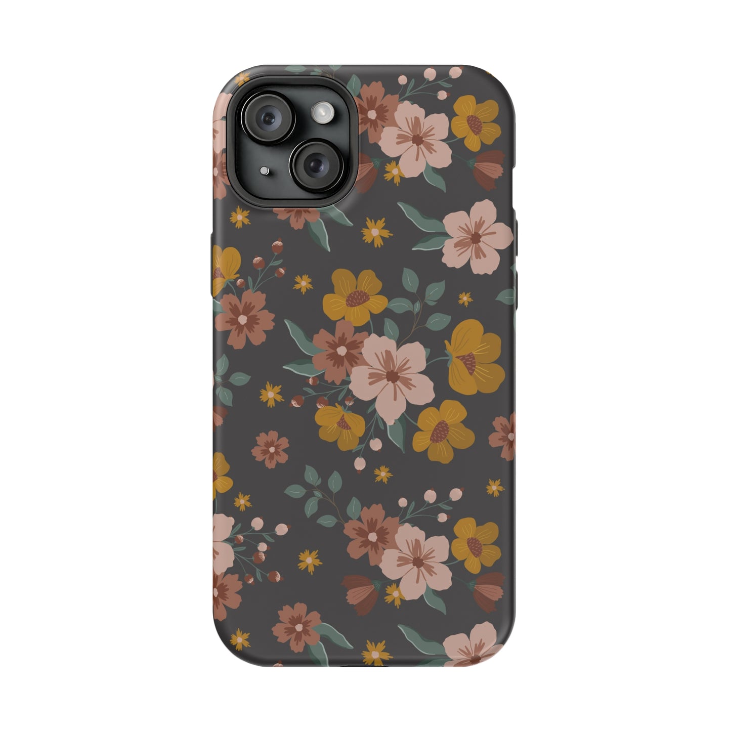 Black Faded Flowers | MagSafe Phone Cases