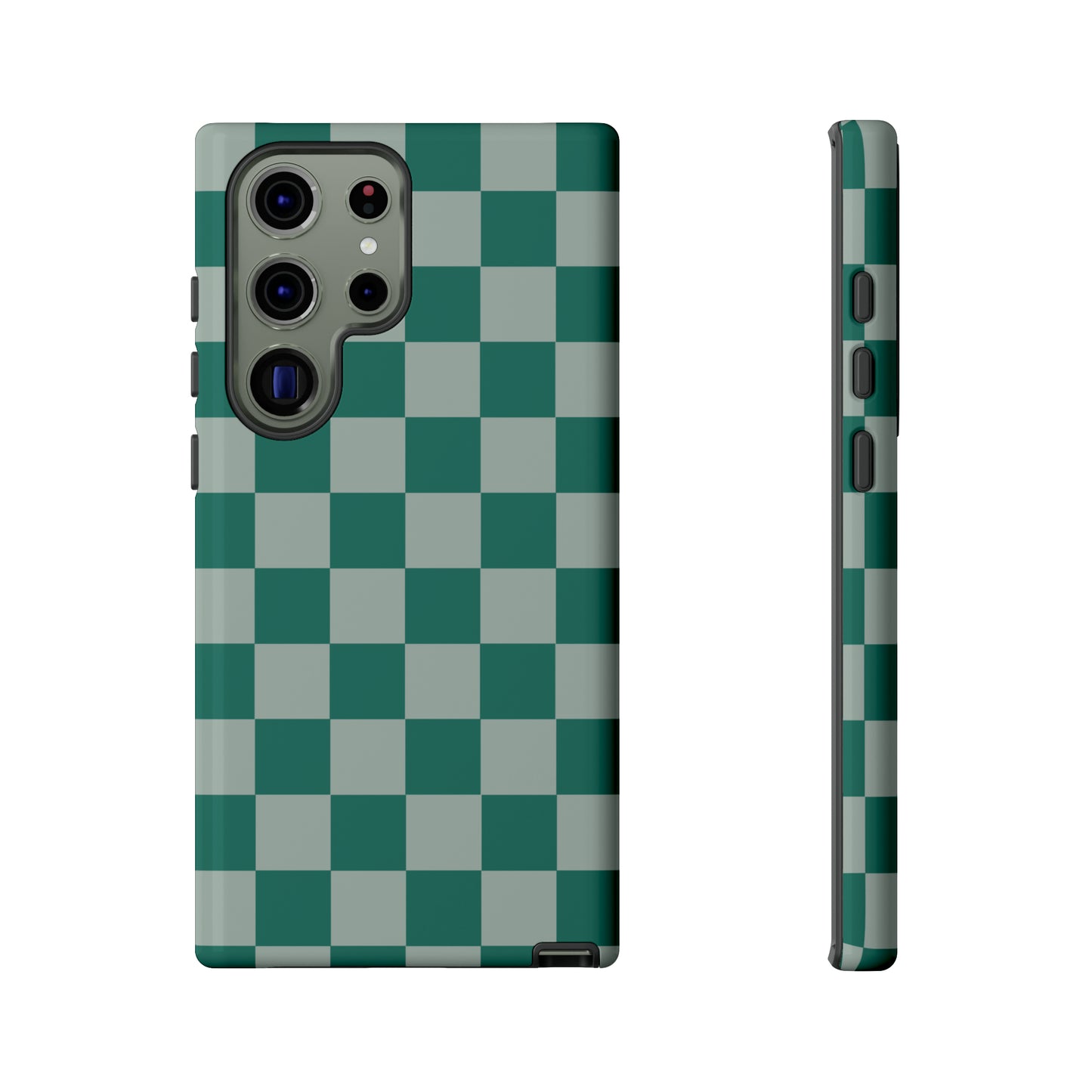 Green on Green Checkerboard | Tough Phone Case