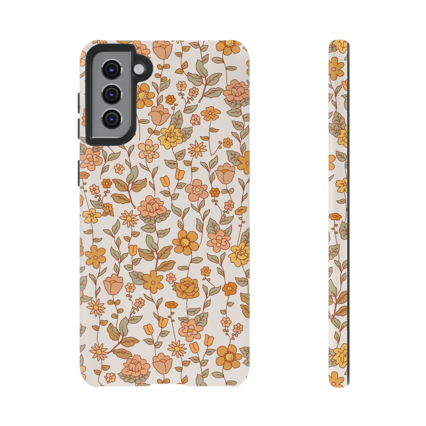 White Old Fashioned Flowers | Tough Phone Case