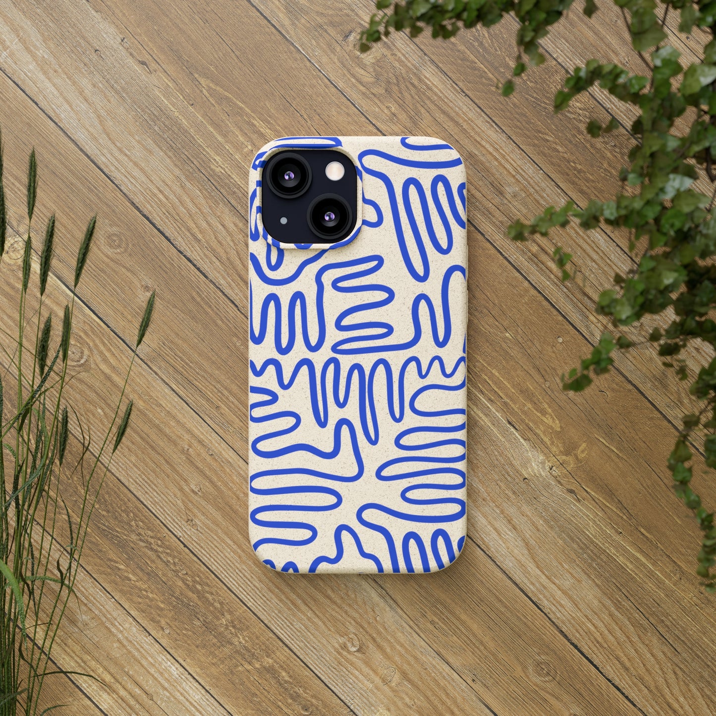 Blue Squigles | 100% Biodegradable Phone Case