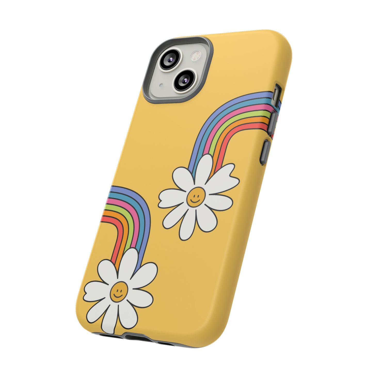 Groovy Rainbow Smiley Faces Phone Case- Tough Cases