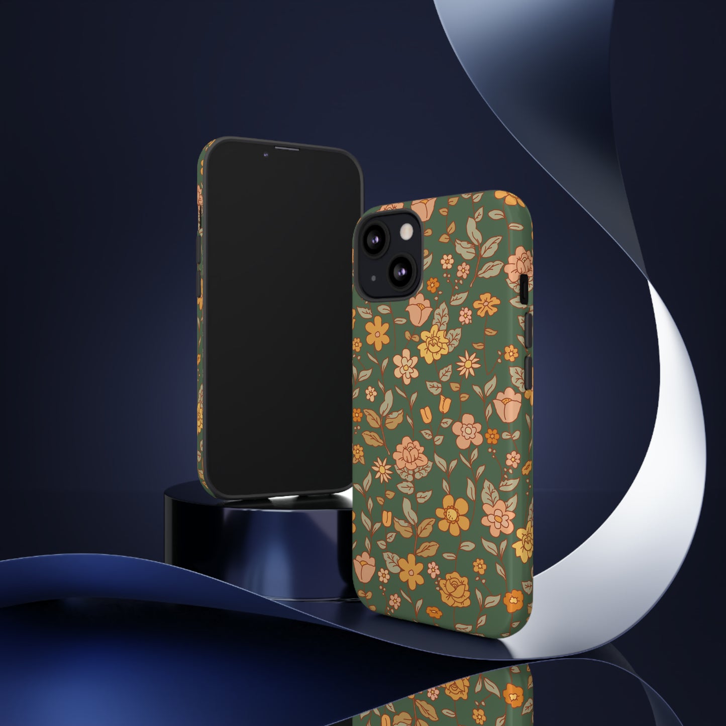 Green Old Fashioned Flowers | Tough Phone Case