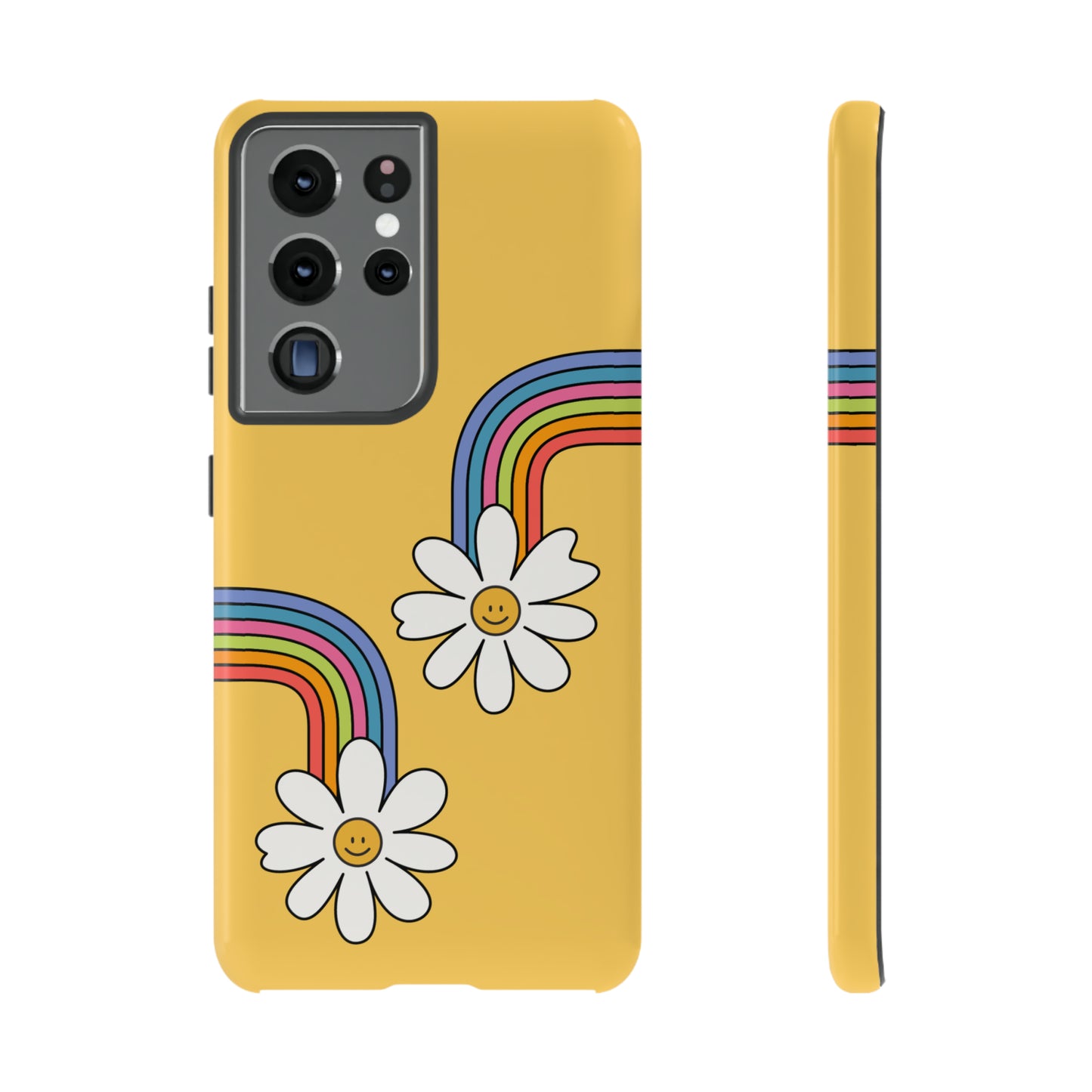 Groovy Rainbow Smiley Faces Phone Case- Tough Cases