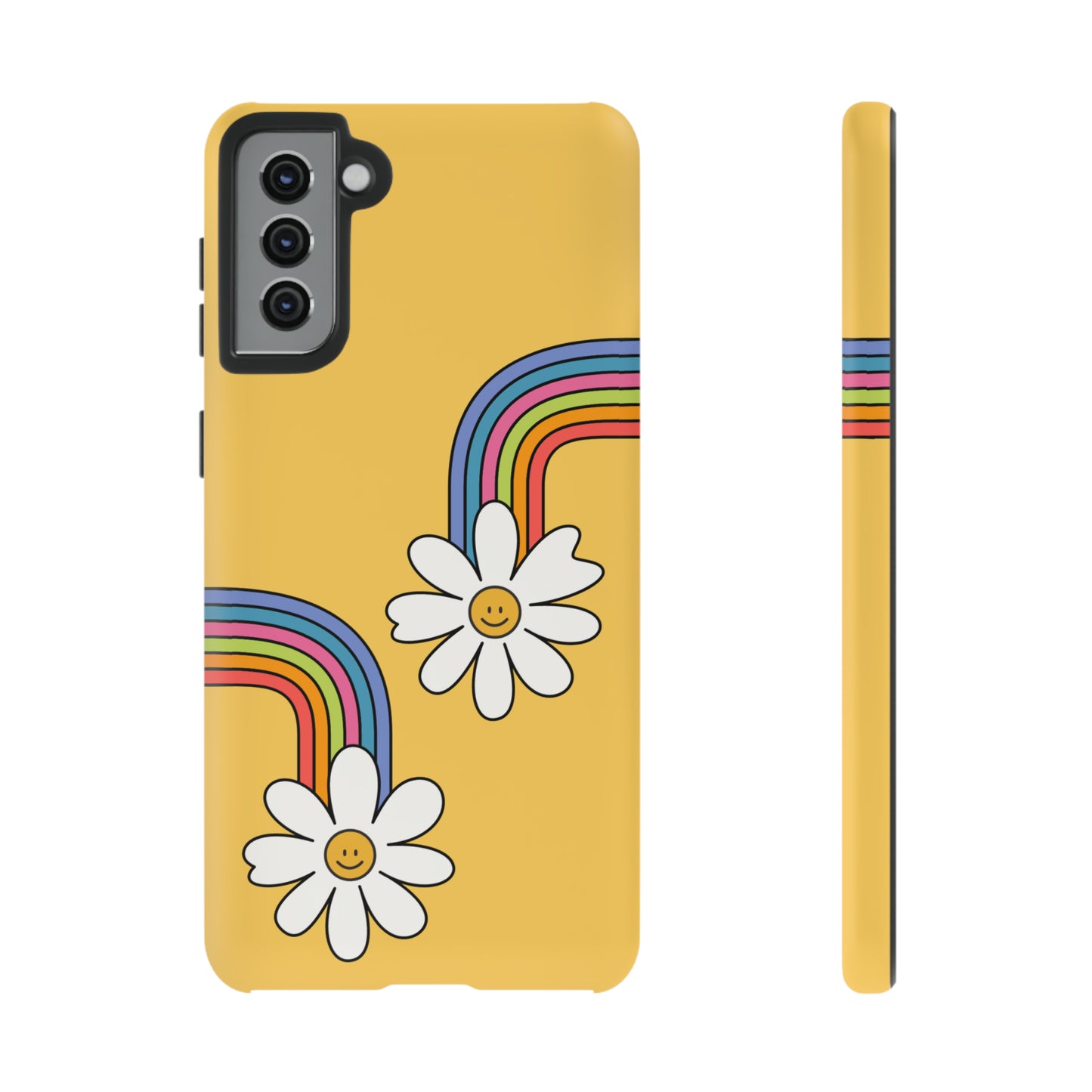 Groovy Rainbow Smiley Faces Phone Case- Tough Cases