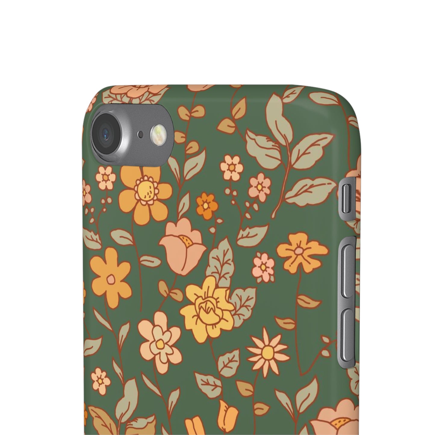 Green Old Fashioned Flowers / Snap Cases