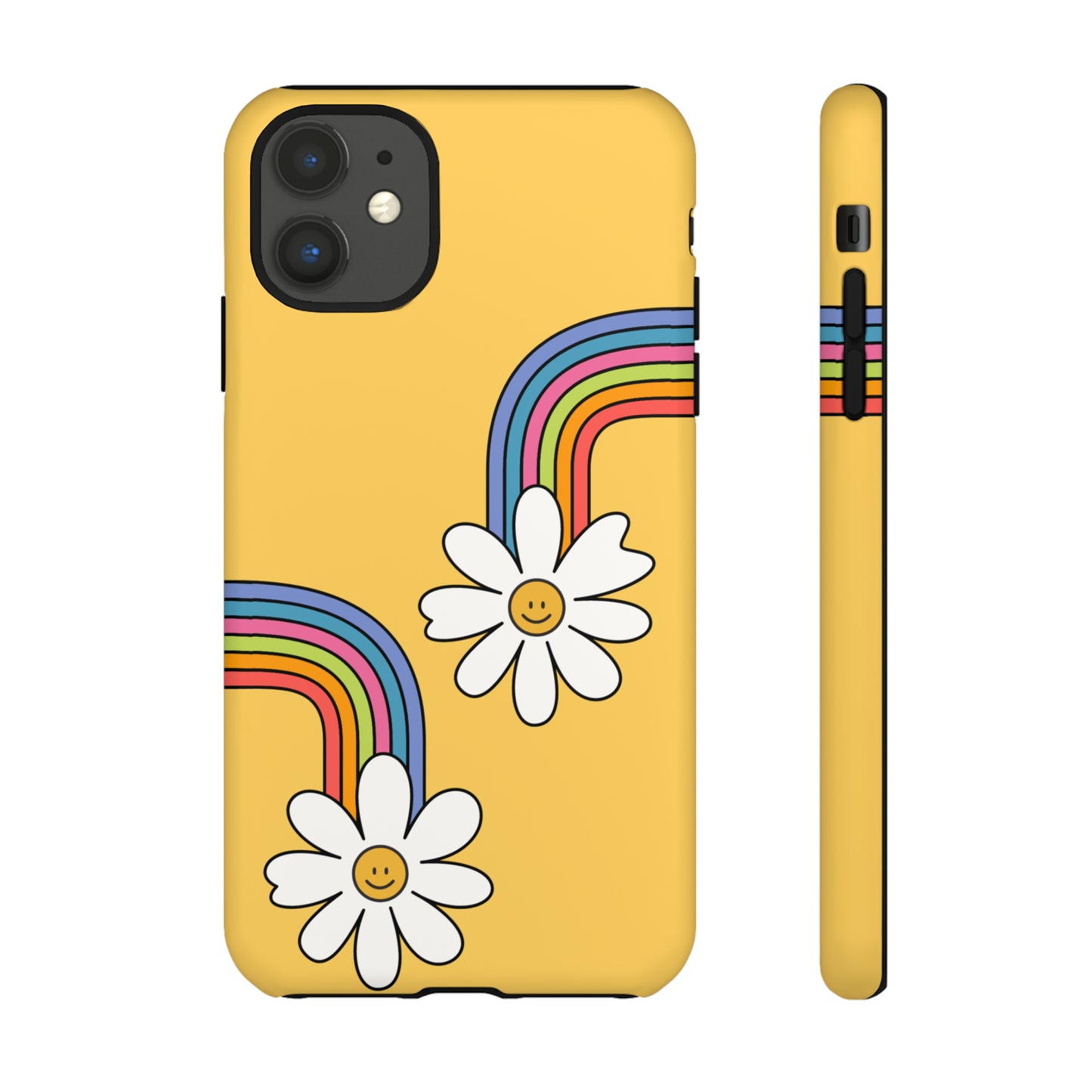 Groovy Rainbow Smiley Faces Phone Case- Tough Cases