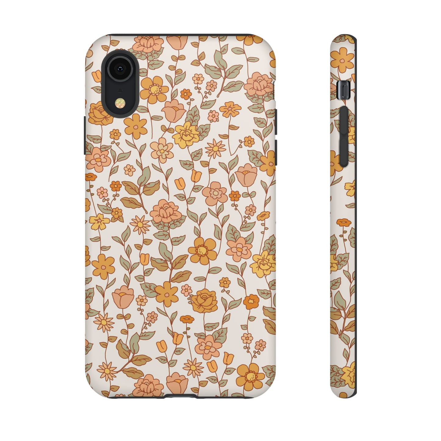 White Old Fashioned Flowers | Tough Phone Case