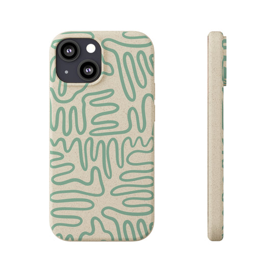 Green Squigles | 100% Biodegradable Phone Case