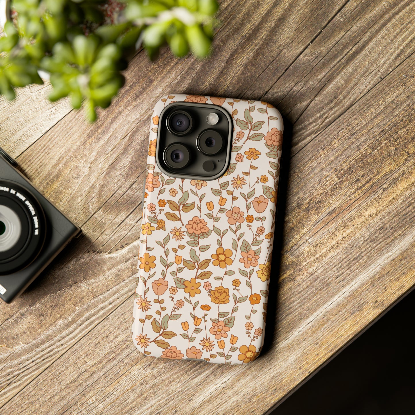 White Old Fashioned Flowers | Tough Phone Case