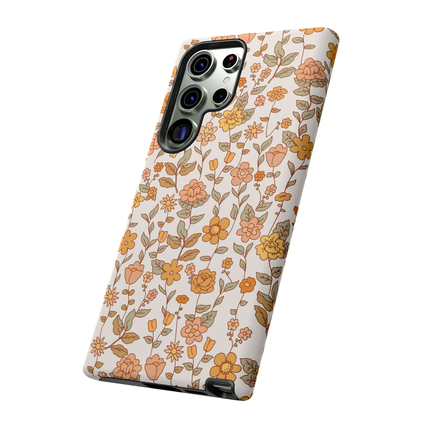 White Old Fashioned Flowers | Tough Phone Case