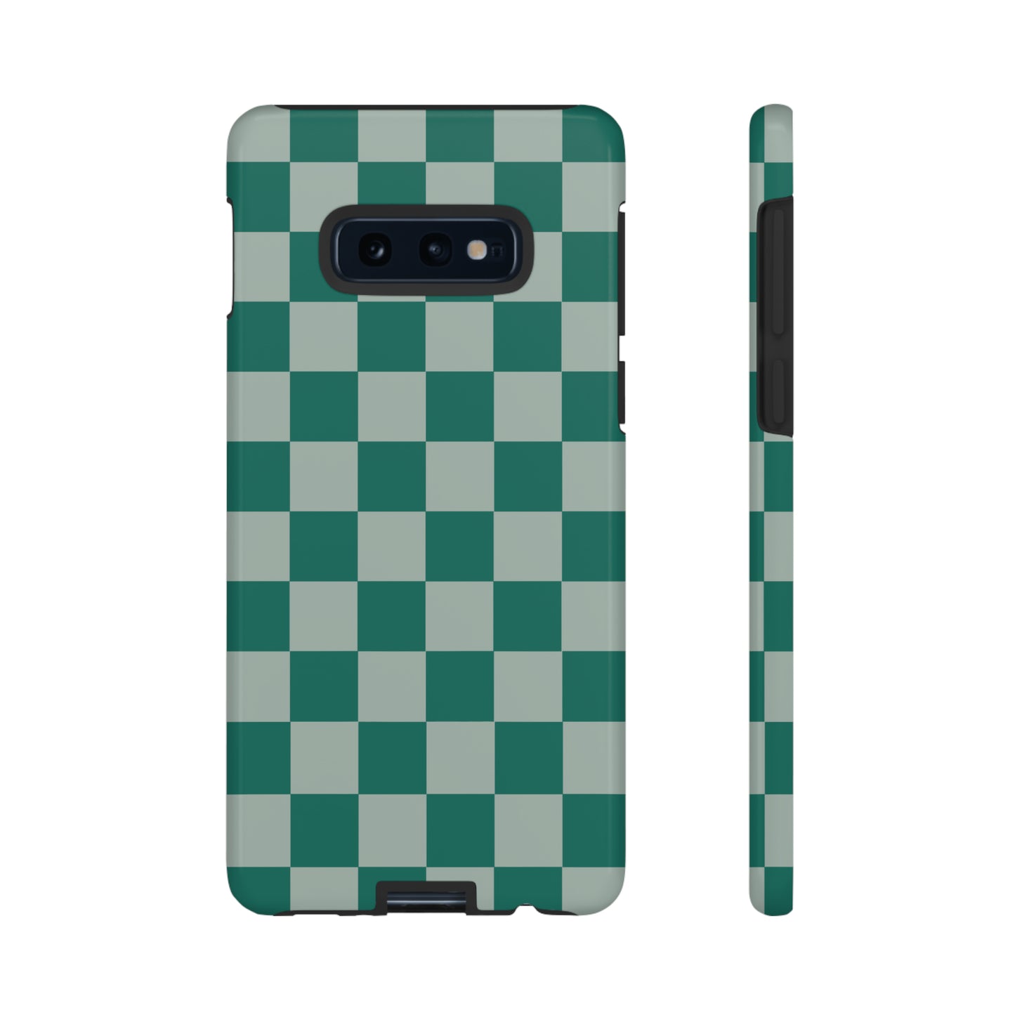 Green on Green Checkerboard | Tough Phone Case