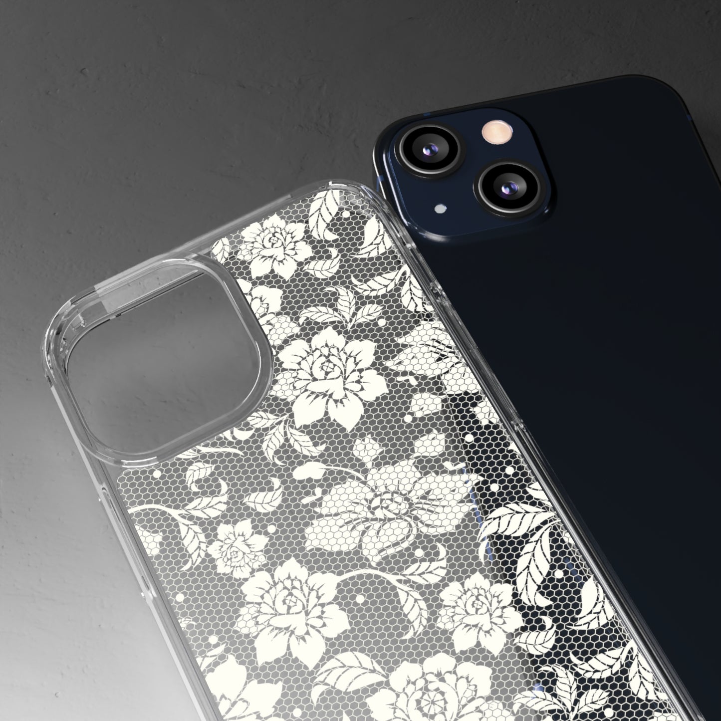 Romantic Lace Coquette Clear Phone Case