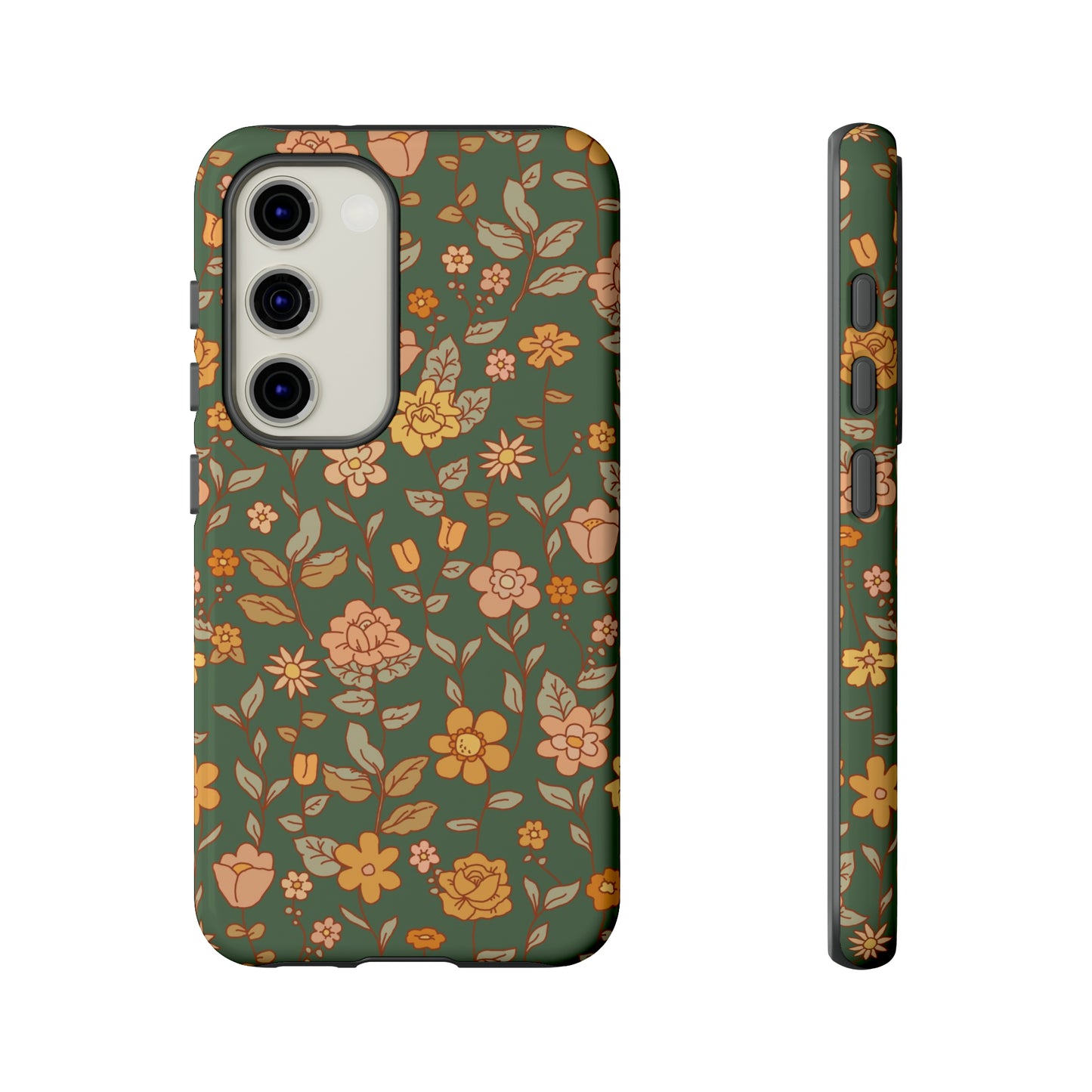 Green Old Fashioned Flowers | Tough Phone Case