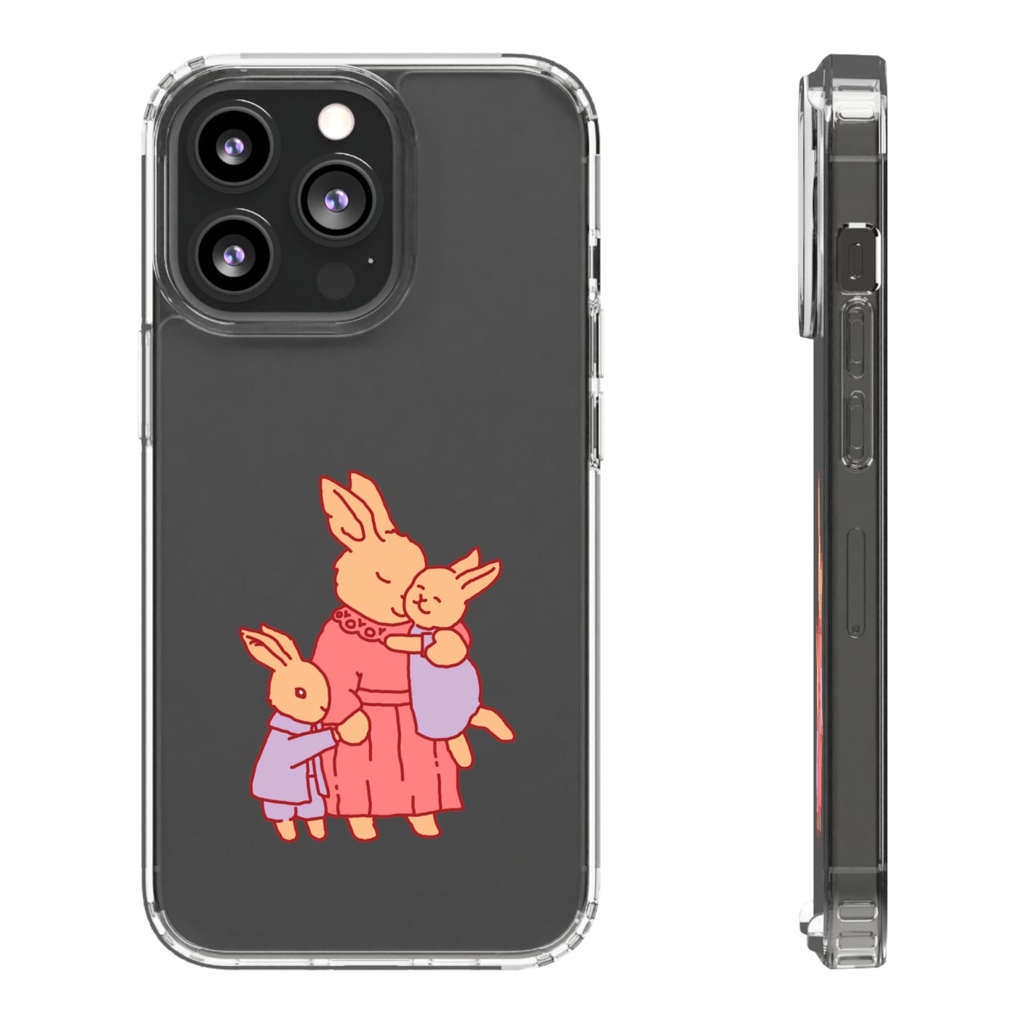 Sweetest Bunny Mom Clear Phone Case