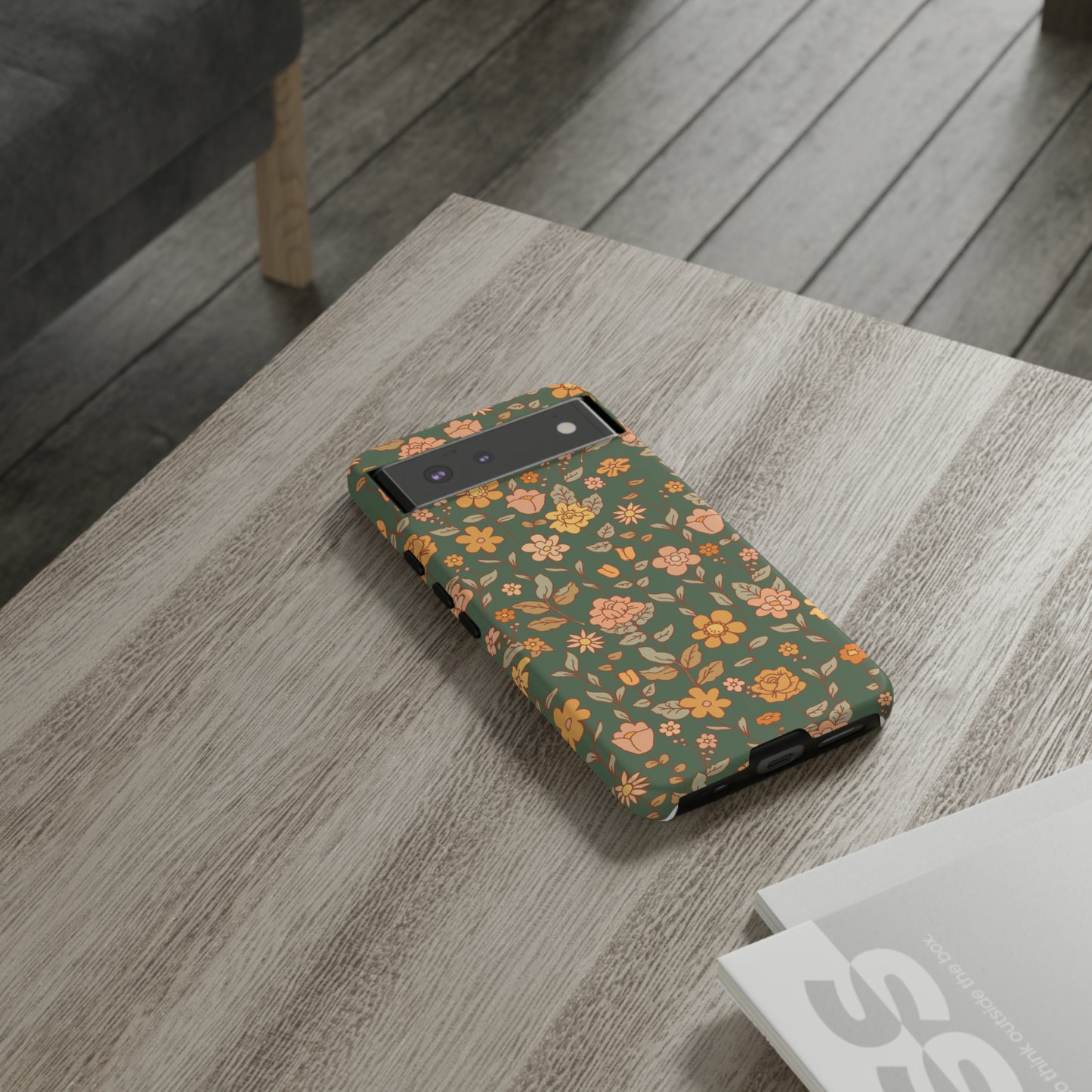 Green Old Fashioned Flowers | Tough Phone Case