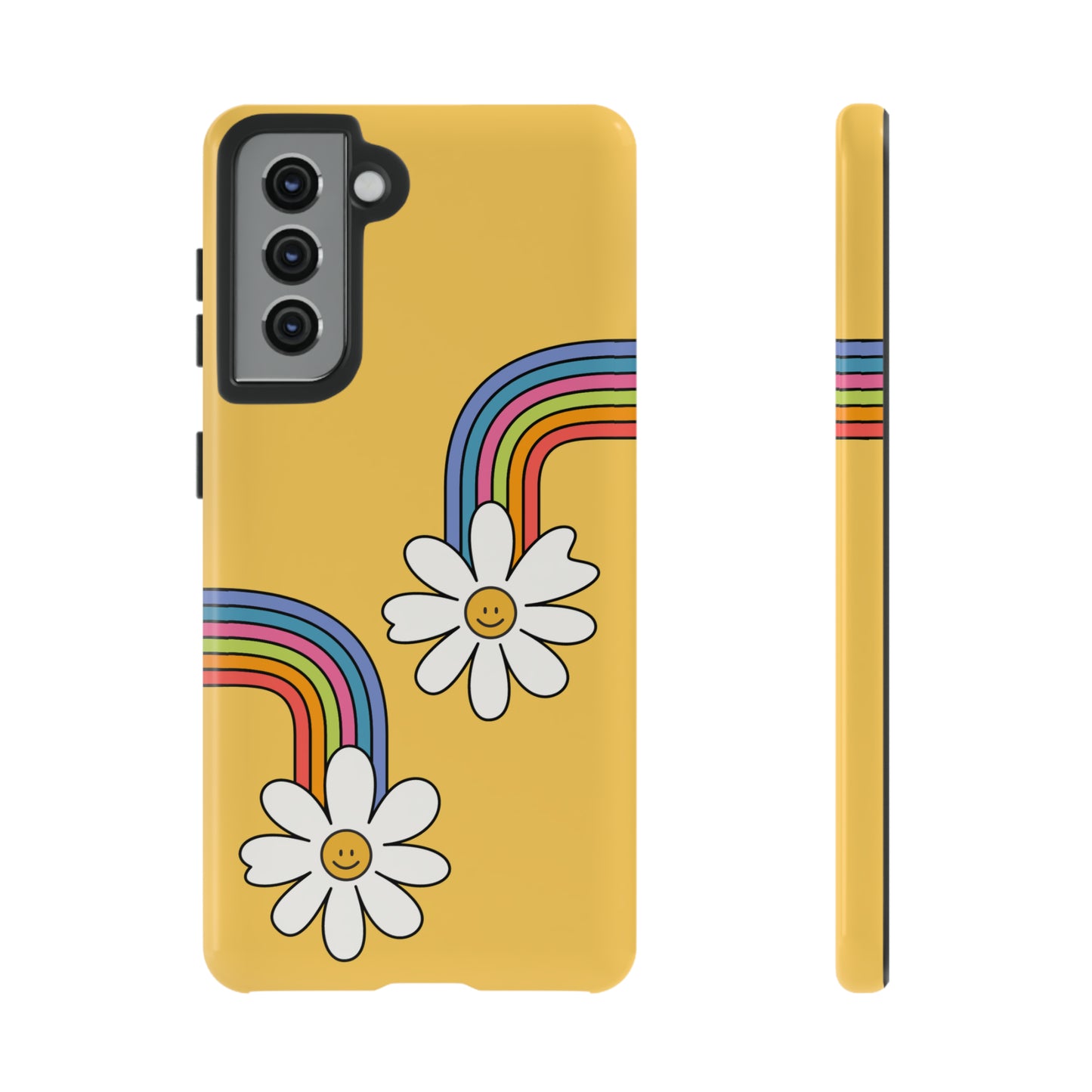 Groovy Rainbow Smiley Faces Phone Case- Tough Cases