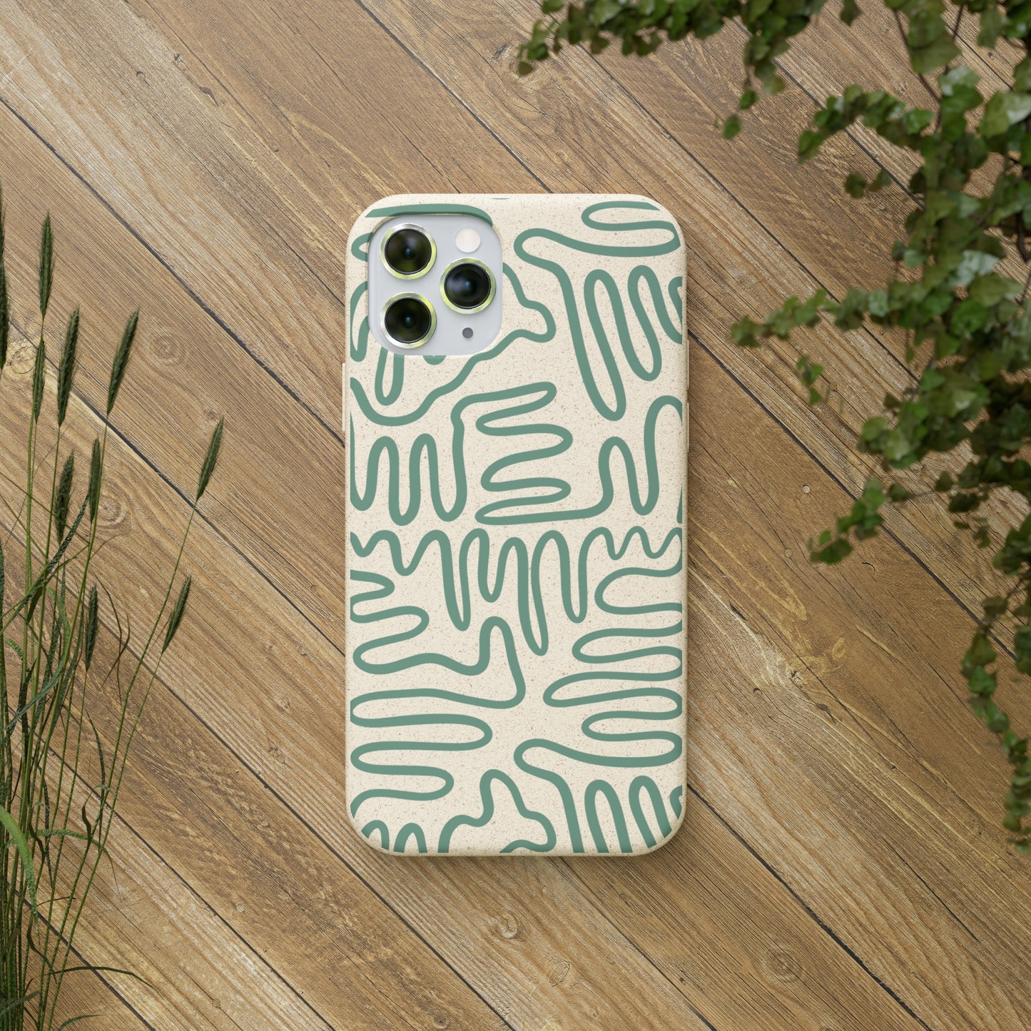 Green Squigles | 100% Biodegradable Phone Case