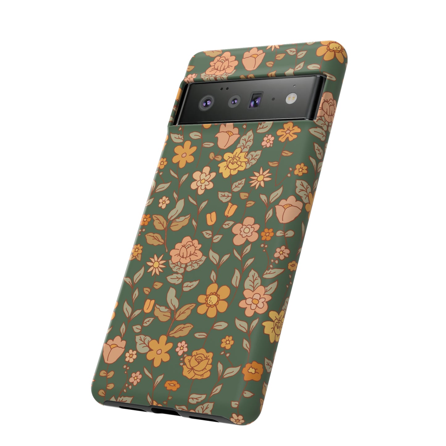 Green Old Fashioned Flowers | Tough Phone Case