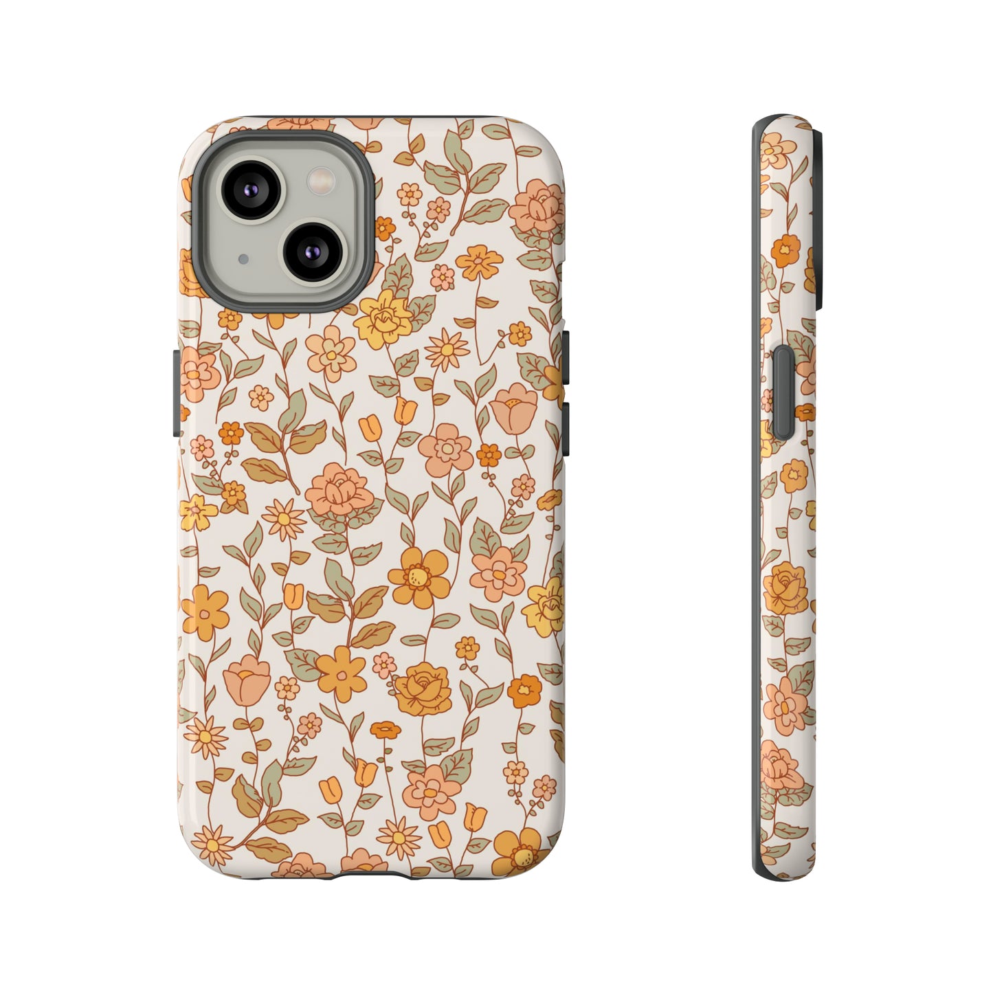 White Old Fashioned Flowers | Tough Phone Case