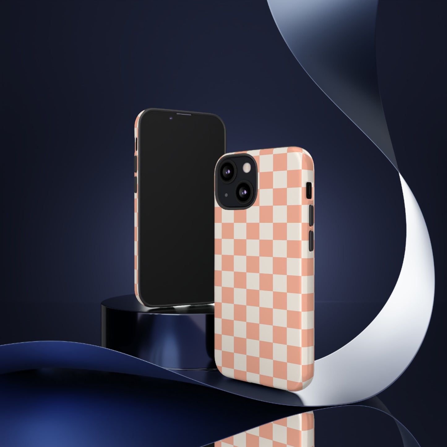 Light Peach Checkers | Tough Phone Case