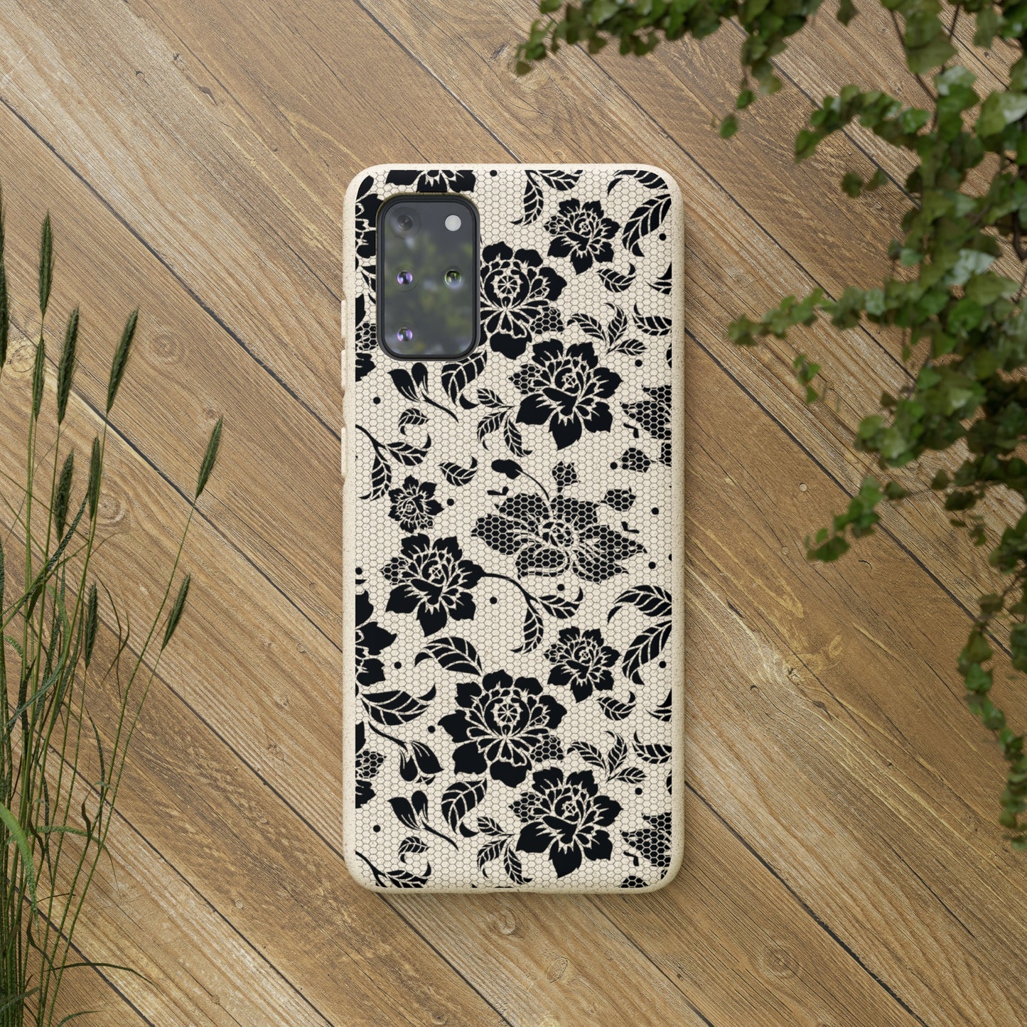 Black Lace Coquette | 100% Biodegradable Phone Case